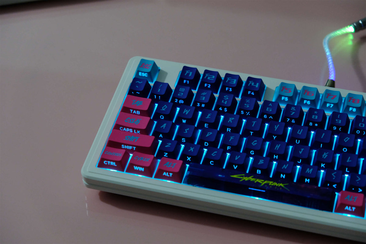 Cyber Neon PBT Keycaps - Diykeycap