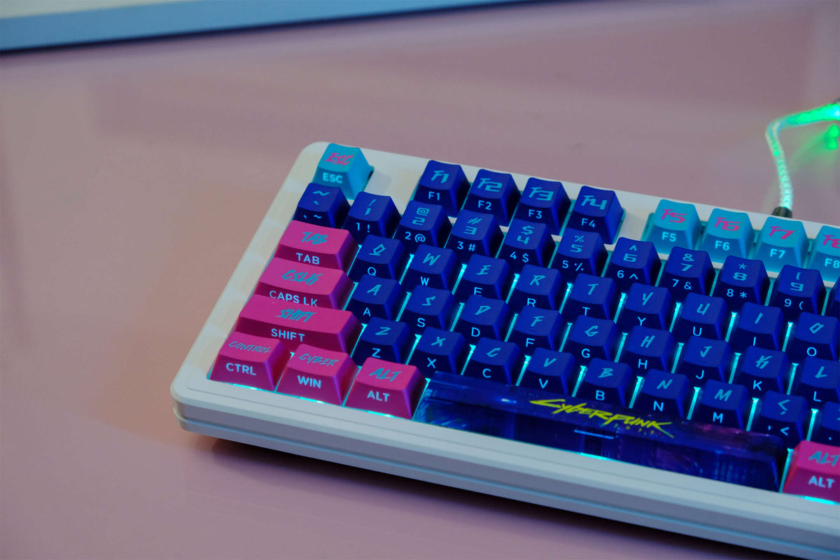 Cyber Neon PBT Keycaps - Diykeycap