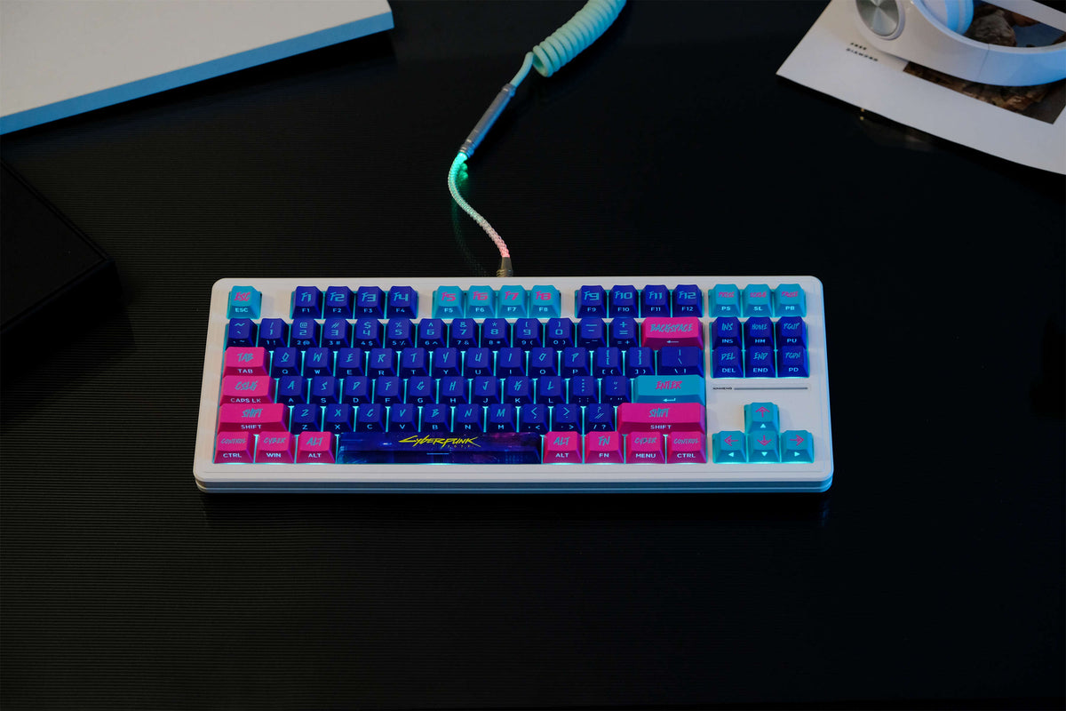 Cyber Neon PBT Keycaps - Diykeycap