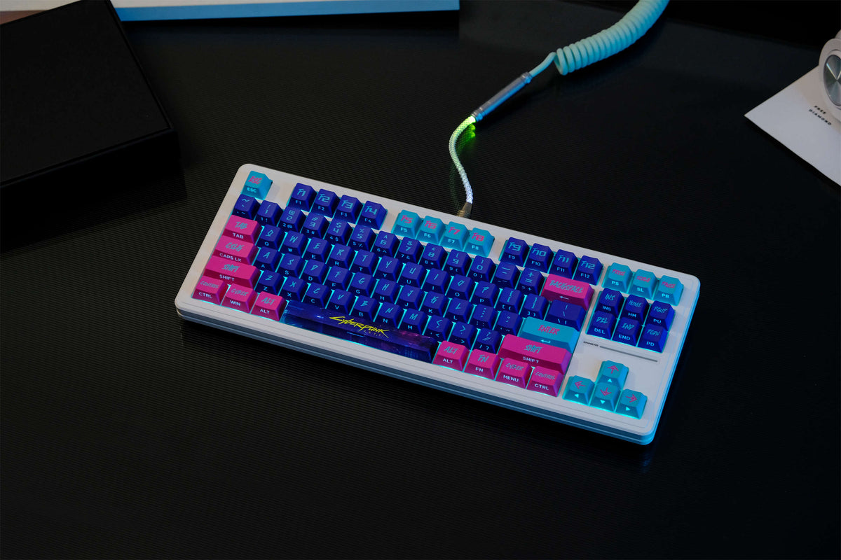 Cyber Neon PBT Keycaps - Diykeycap