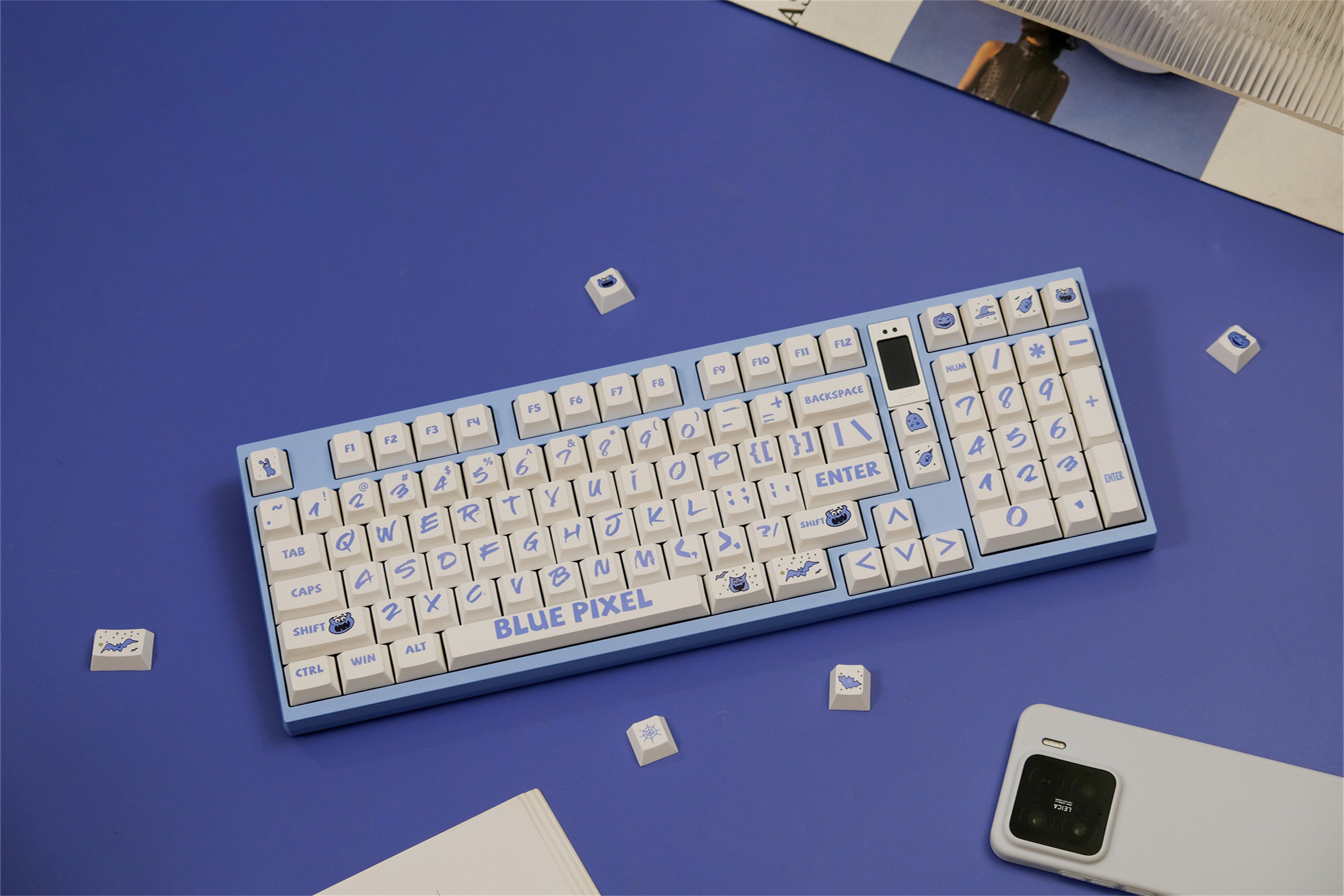Blue Pixel Theme Keycaps