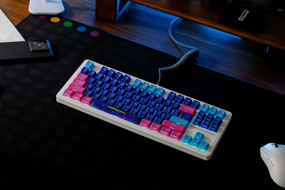 Cyber Neon PBT Keycaps - Diykeycap