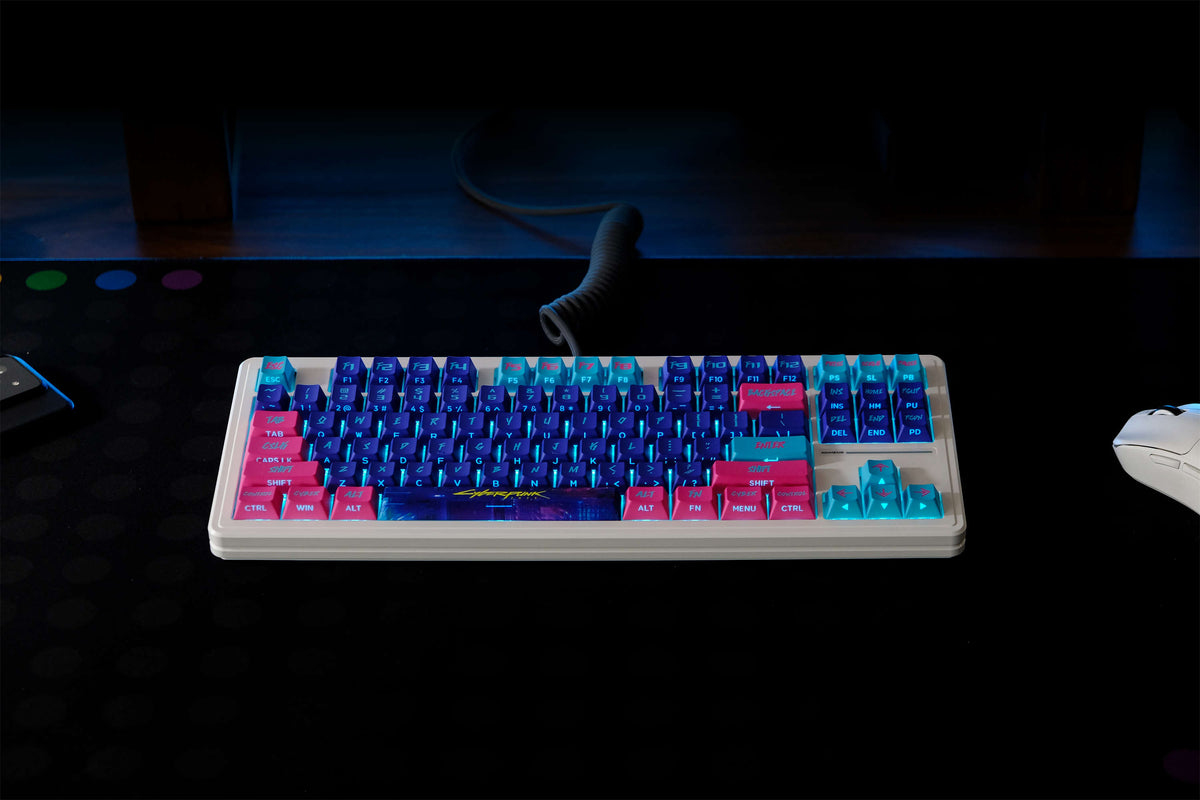 Cyber Neon PBT Keycaps - Diykeycap