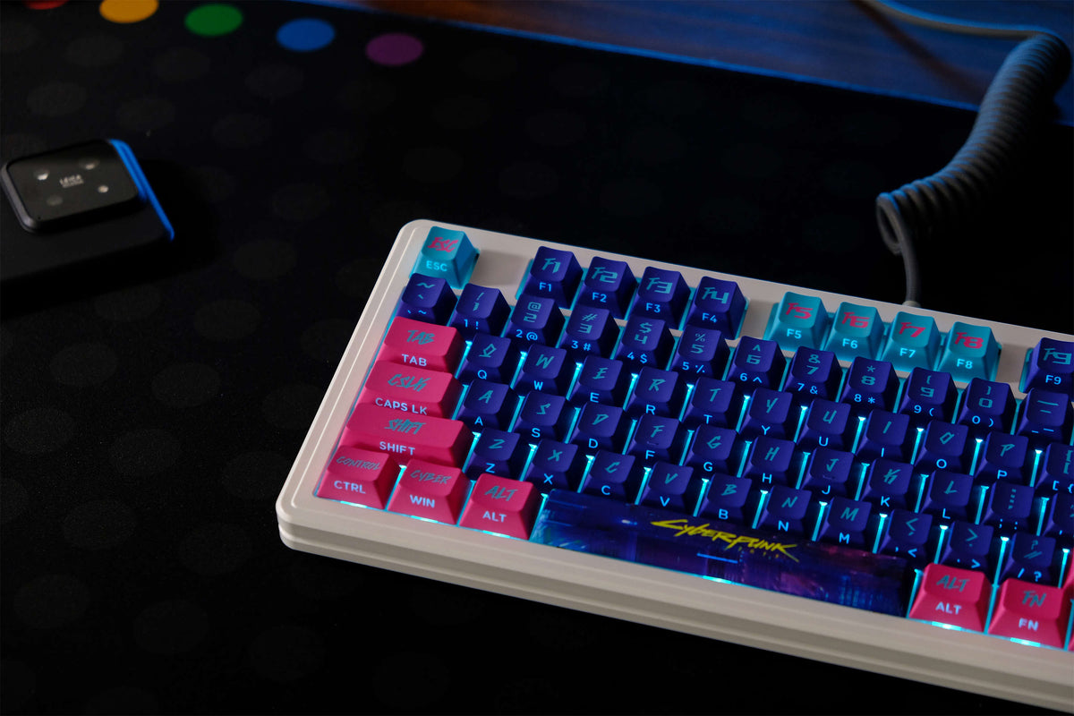 Cyber Neon PBT Keycaps - Diykeycap