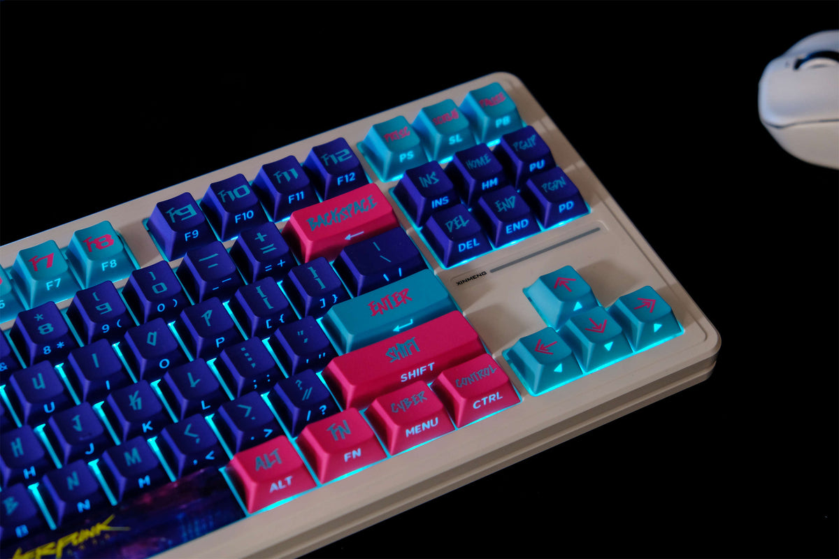 Cyber Neon PBT Keycaps - Diykeycap