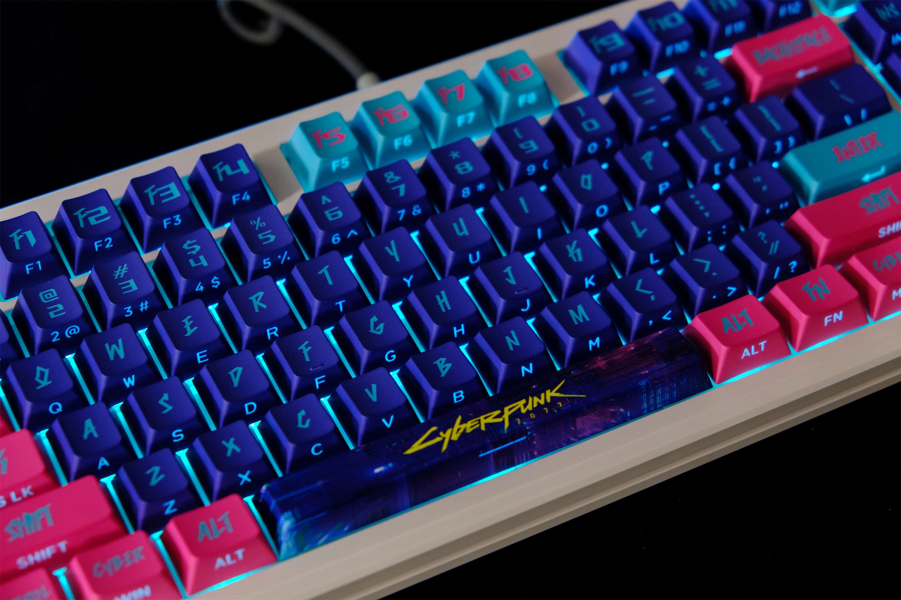 Cyber Neon PBT Keycaps