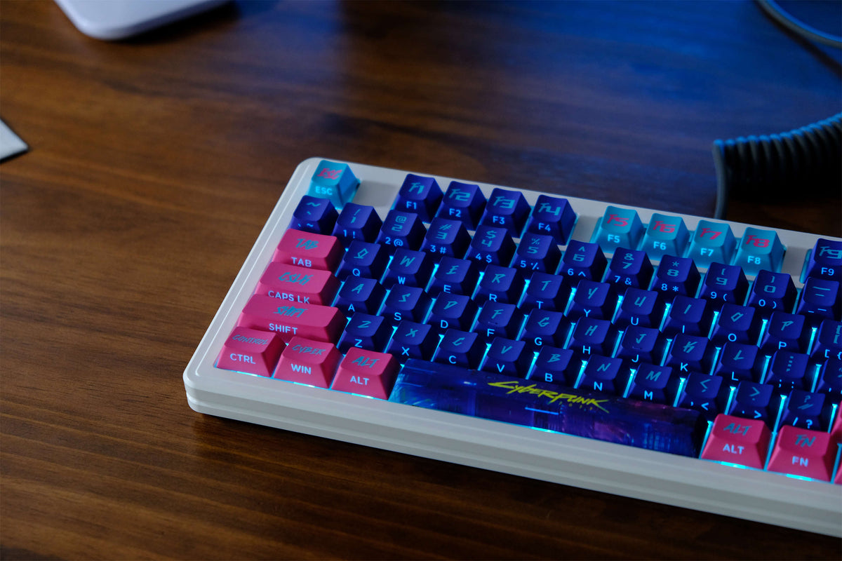 Cyber Neon PBT Keycaps - Diykeycap