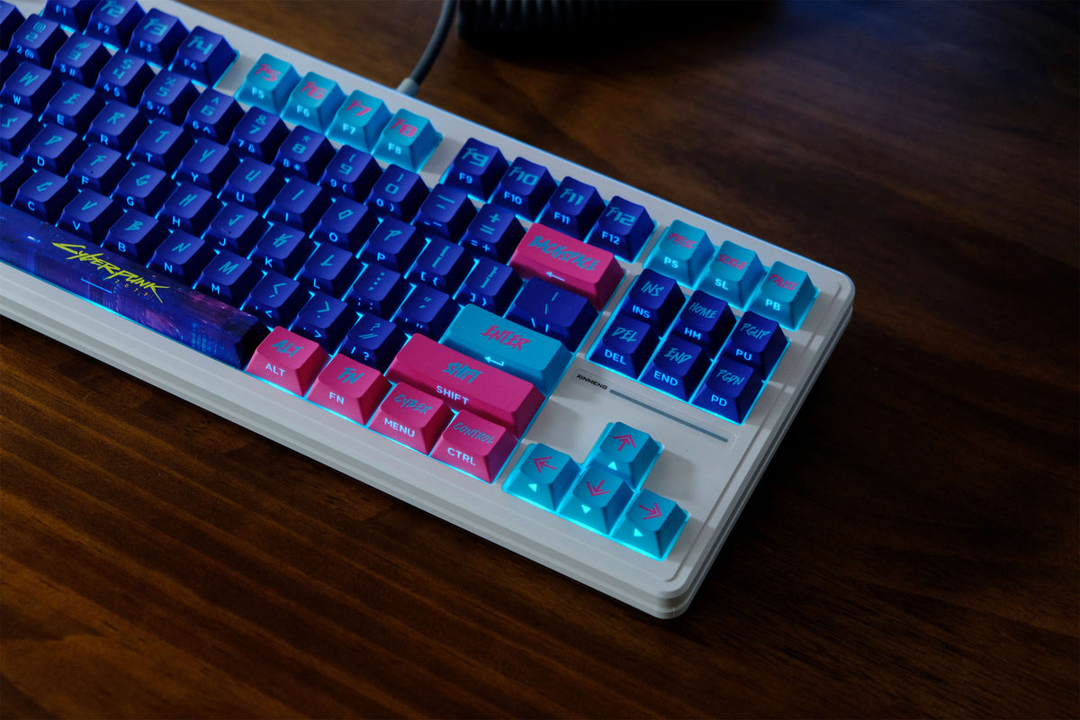 Cyber Neon PBT Keycaps - Diykeycap