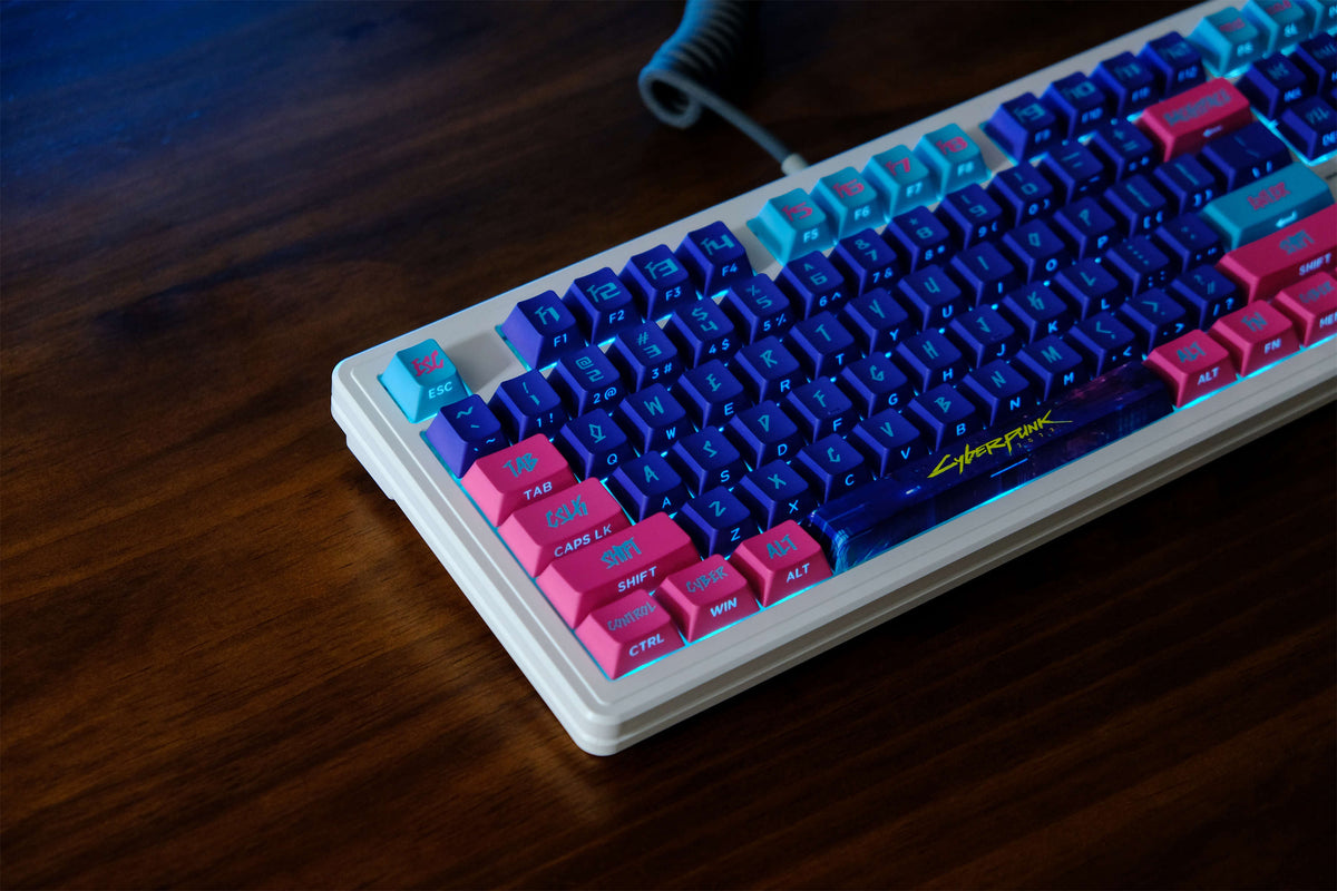 Cyber Neon PBT Keycaps - Diykeycap