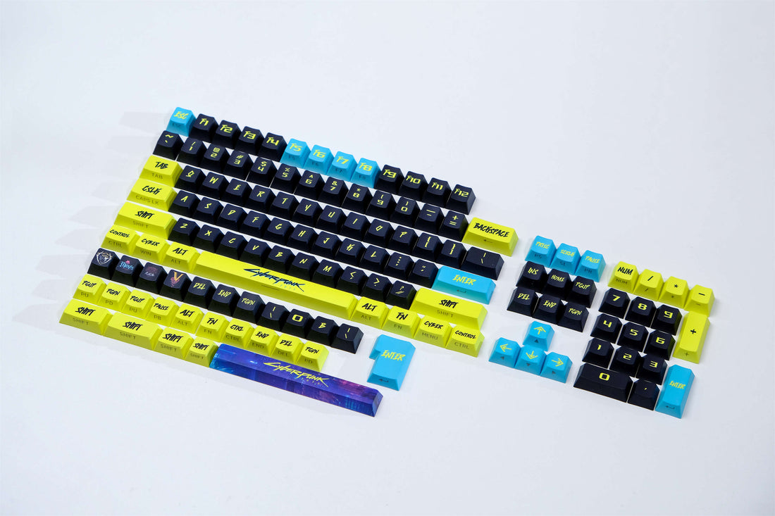 Cyber City Yellow PBT Keycaps - Diykeycap
