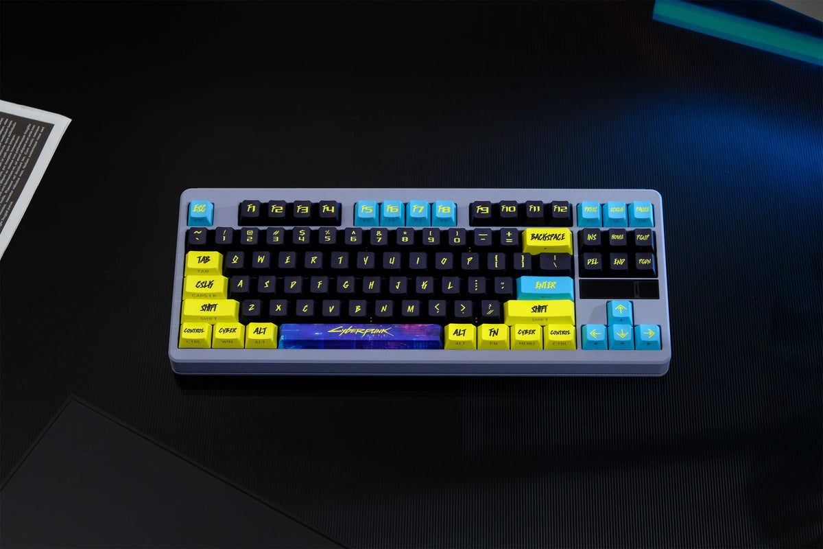 Cyber City Yellow PBT Keycaps - Diykeycap