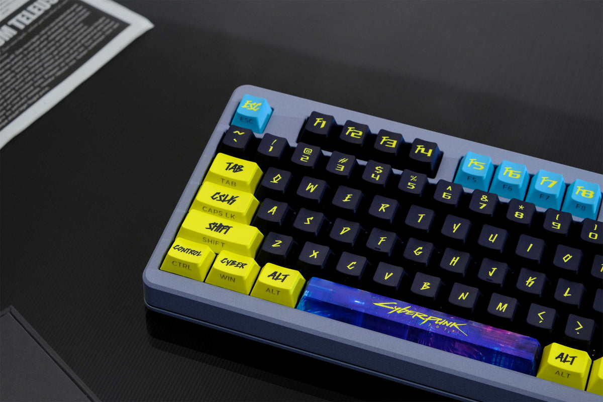 Cyber City Yellow PBT Keycaps - Diykeycap