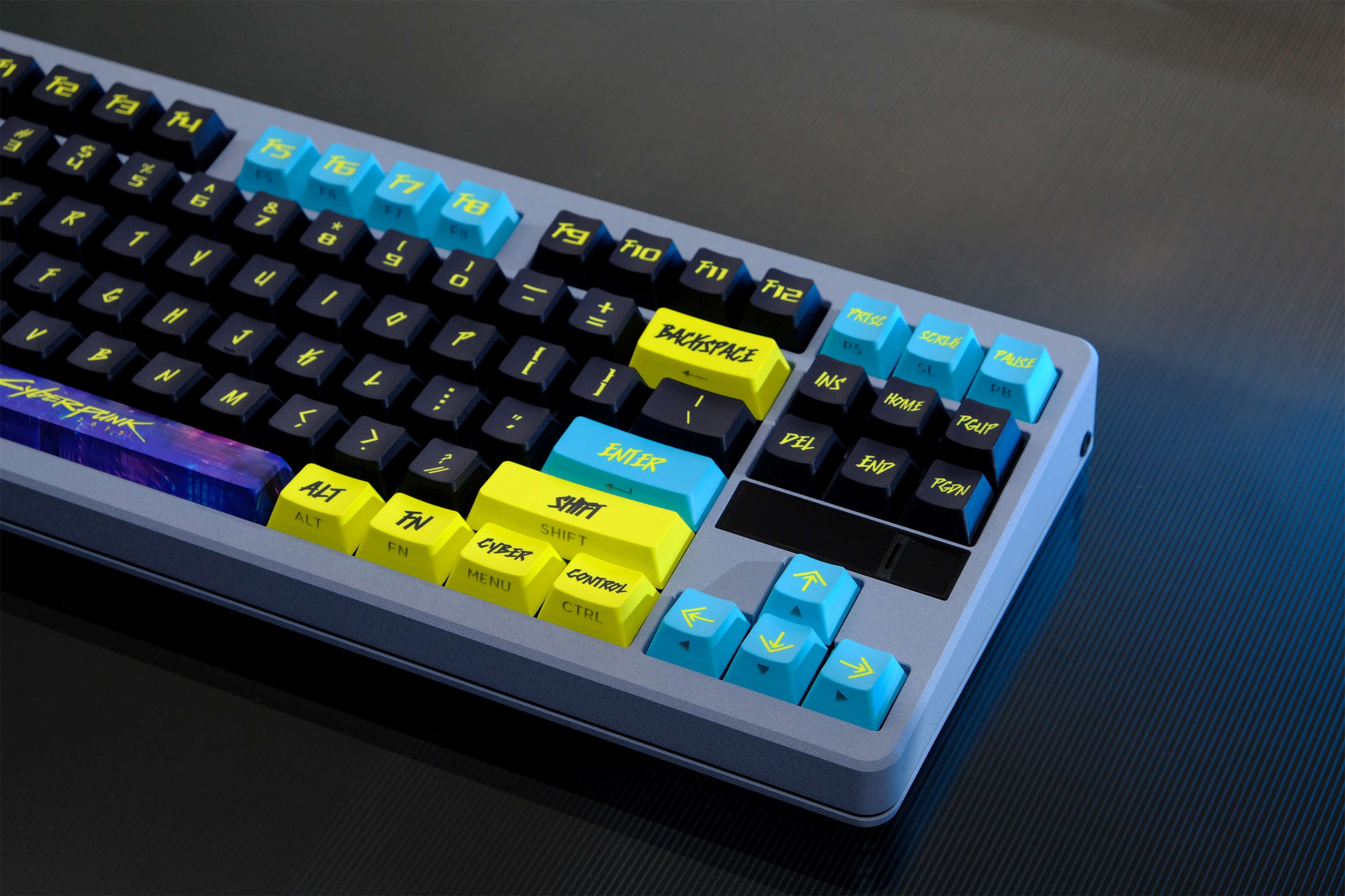 Cyber City Yellow PBT Keycaps