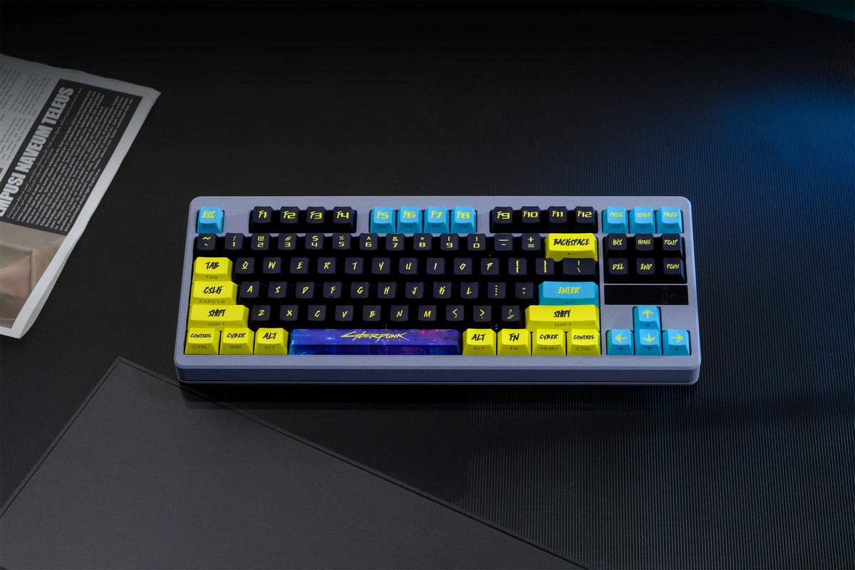 Cyber City Yellow PBT Keycaps - Diykeycap