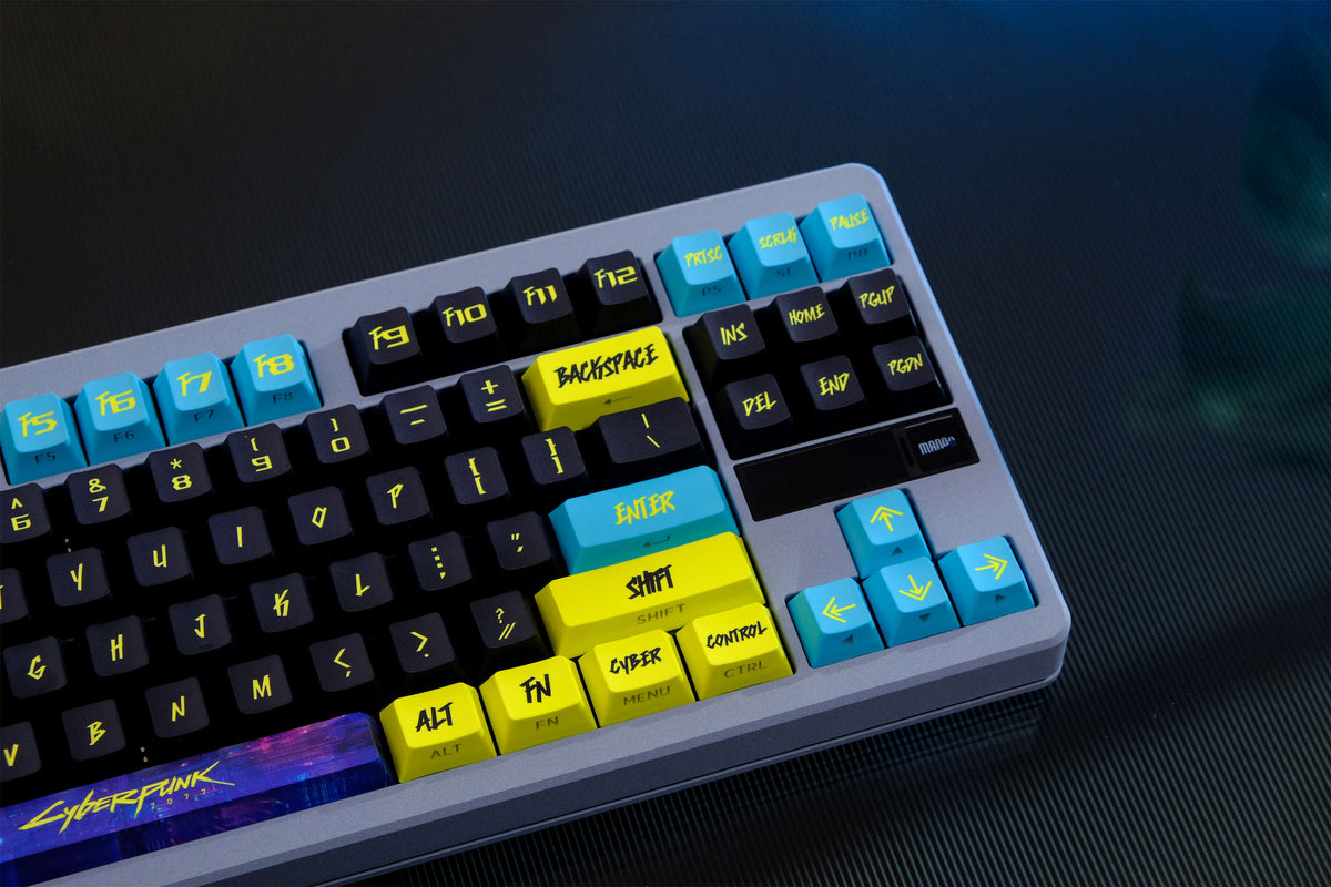 Cyber City Yellow PBT Keycaps - Diykeycap
