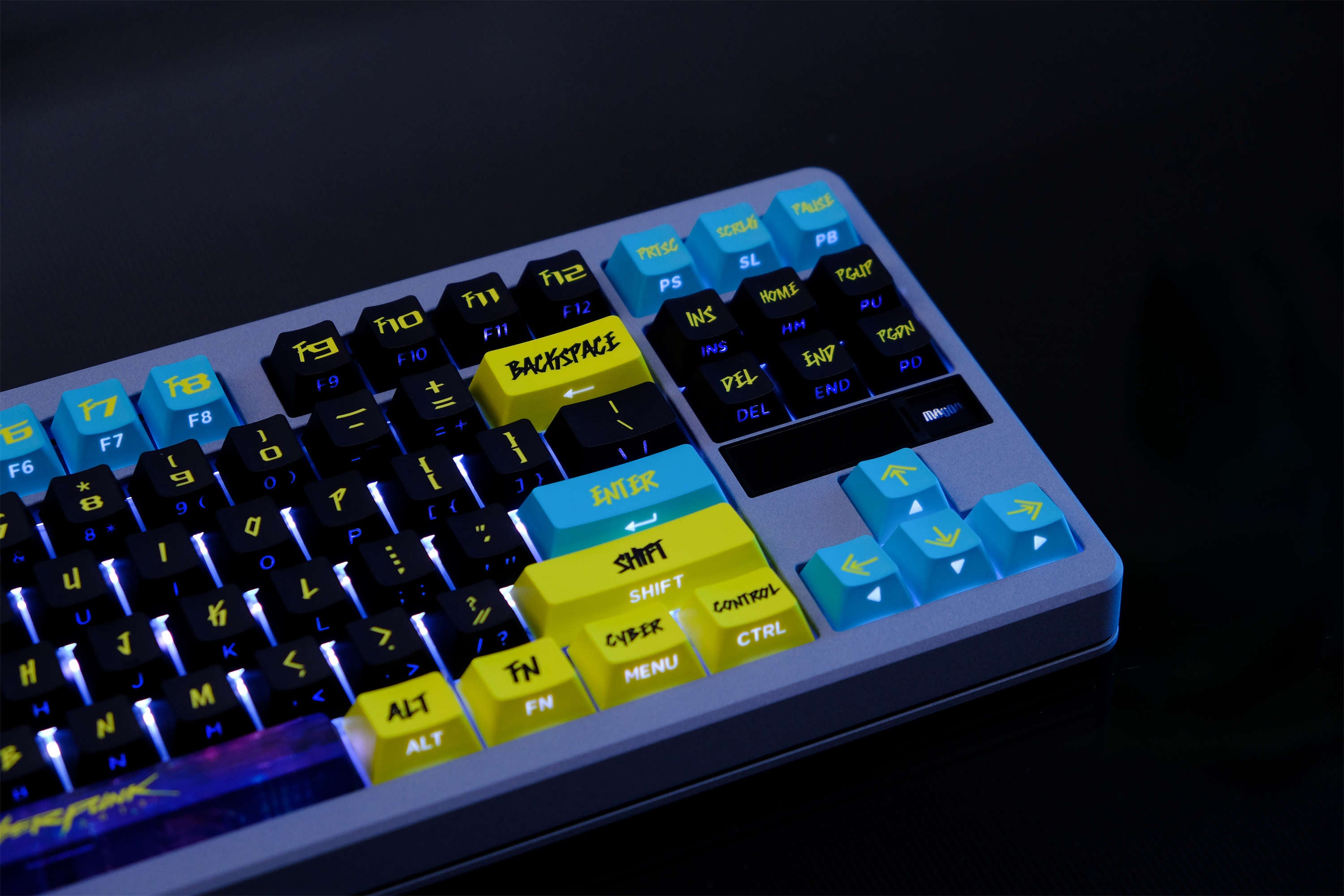 Cyber City Yellow PBT Keycaps