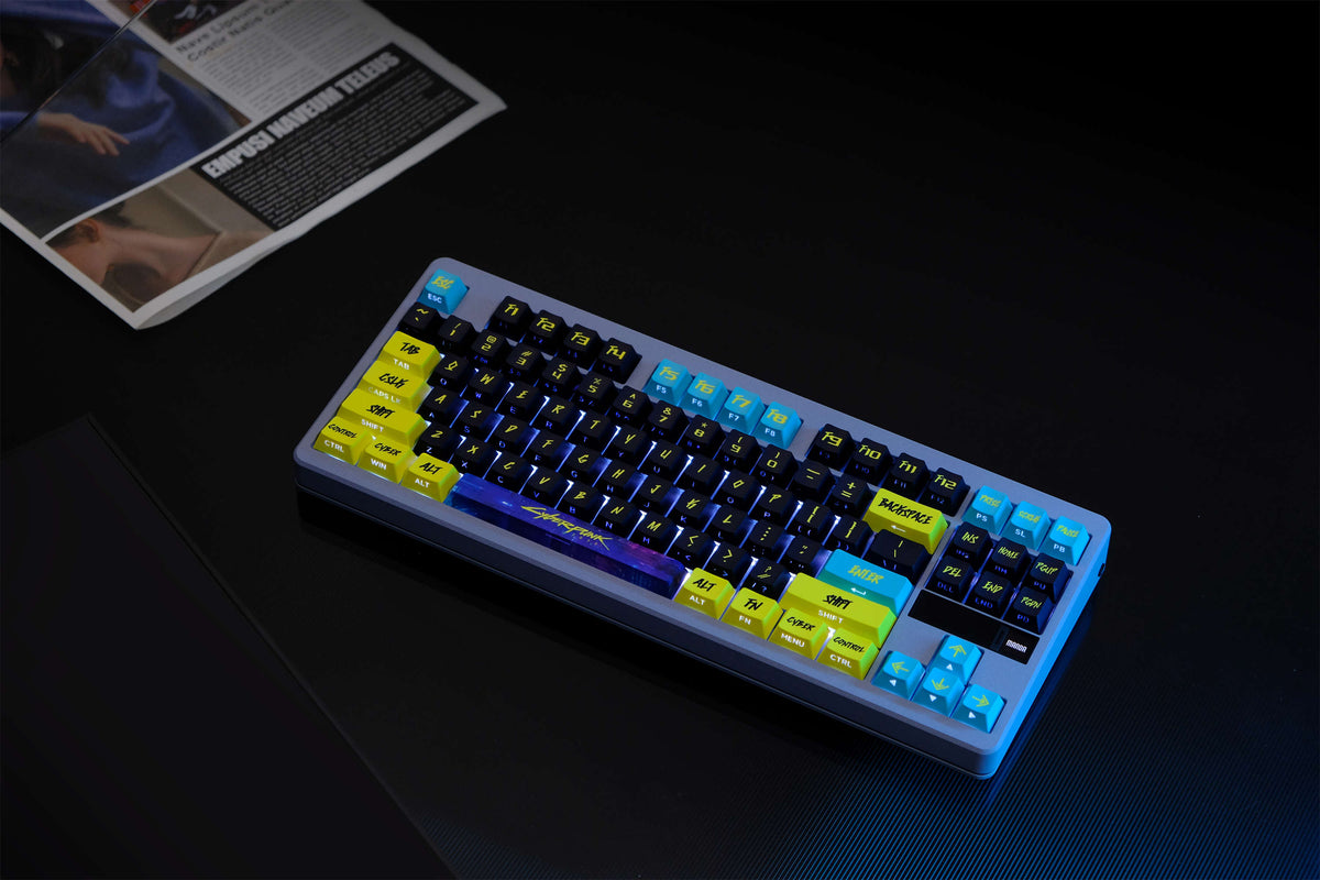 Cyber City Yellow PBT Keycaps - Diykeycap