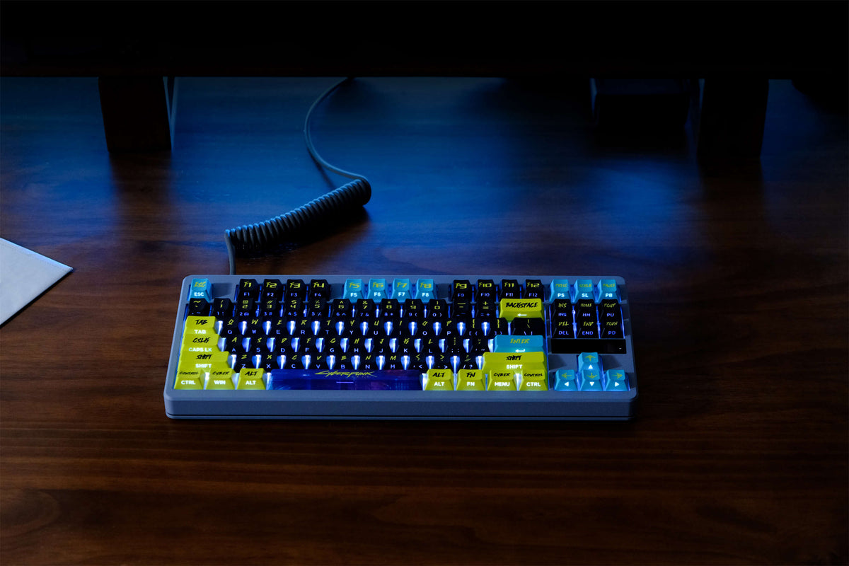 Cyber City Yellow PBT Keycaps - Diykeycap