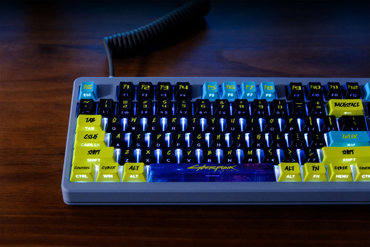 Cyber City Yellow PBT Keycaps - Diykeycap