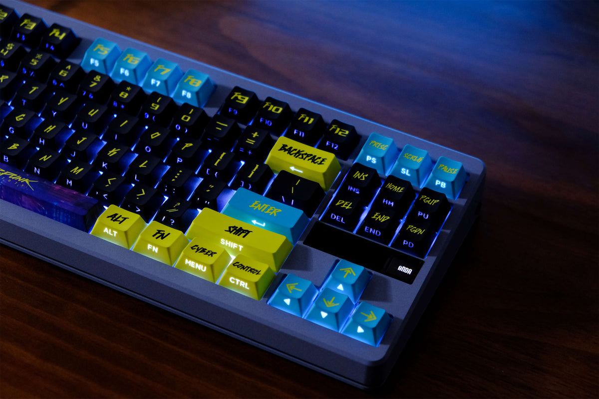 Cyber City Yellow PBT Keycaps - Diykeycap
