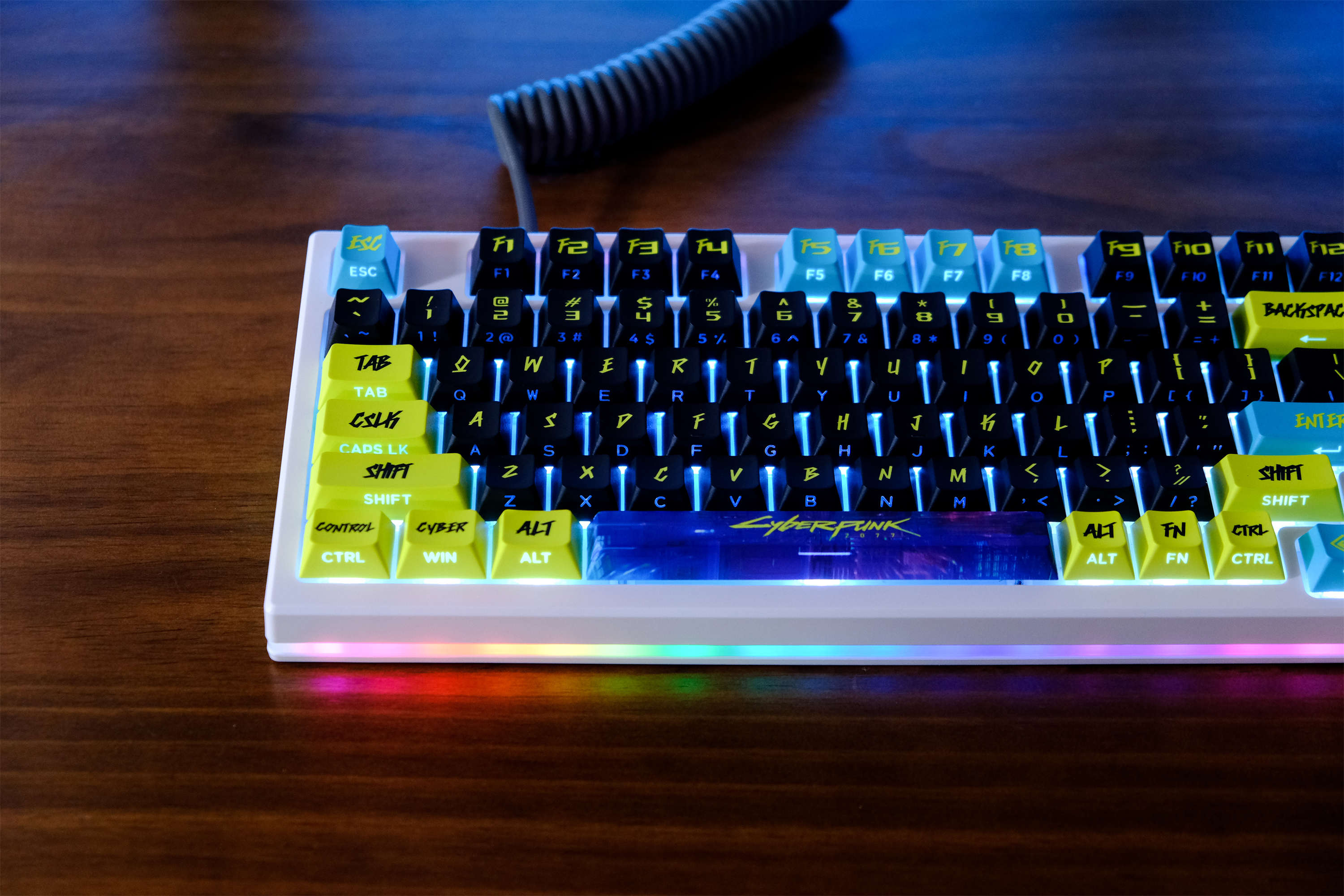 Cyber City Yellow PBT Keycaps