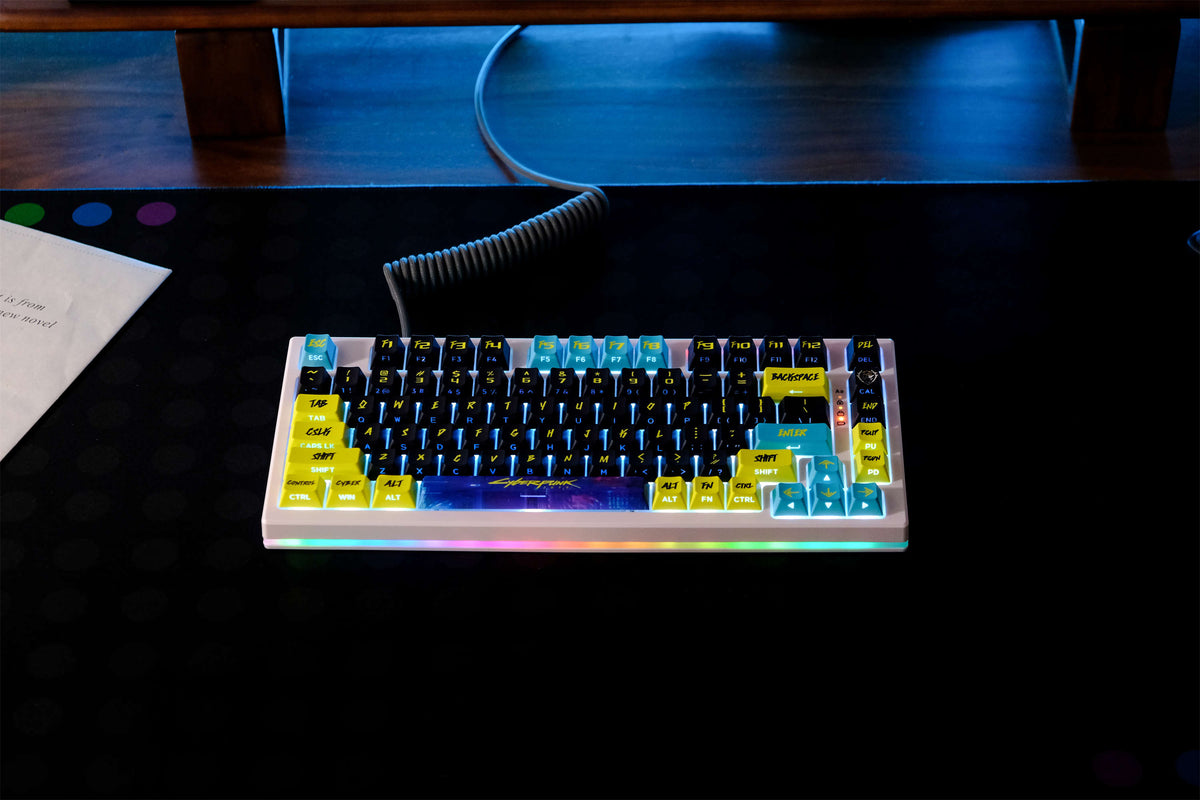 Cyber City Yellow PBT Keycaps - Diykeycap