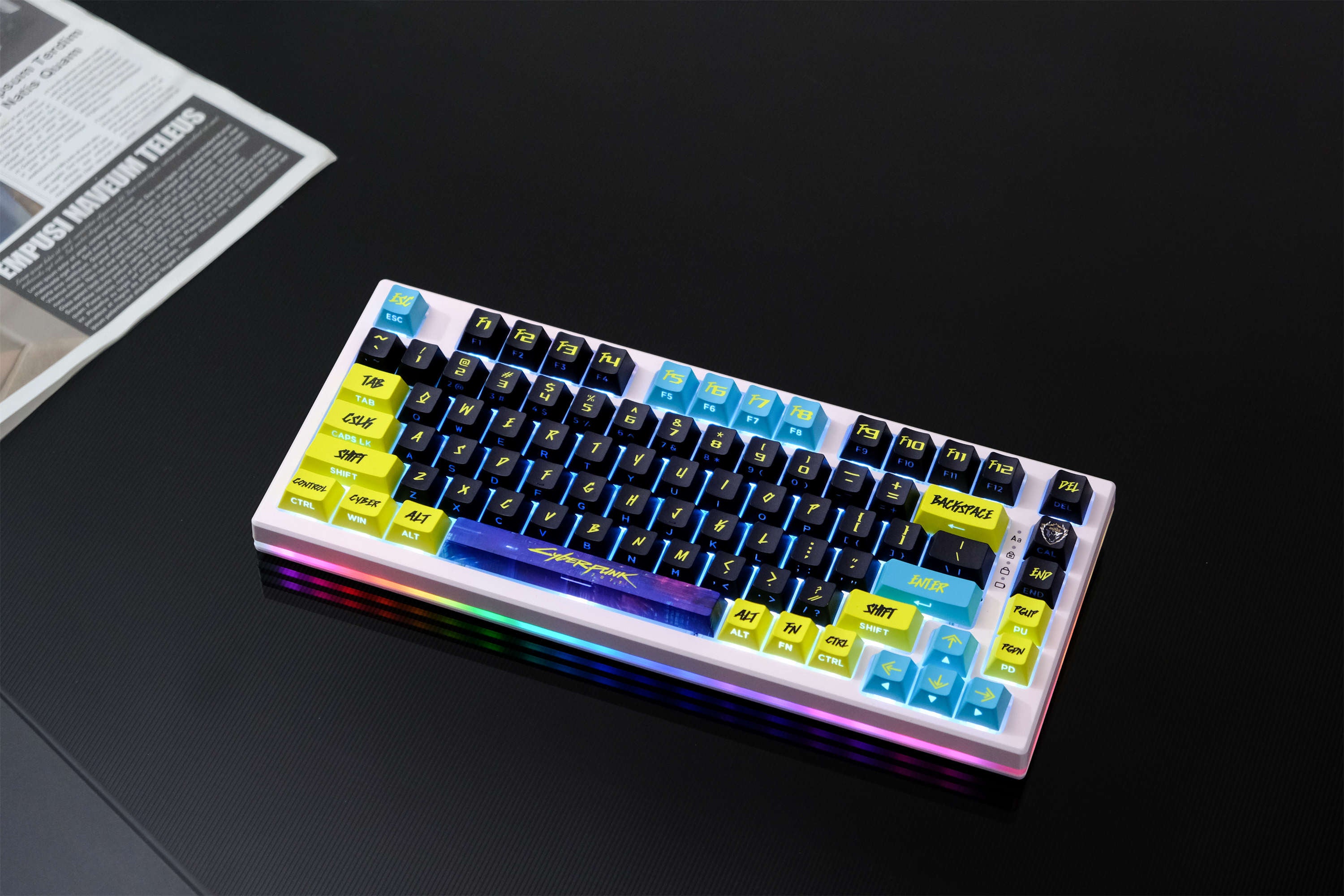 Cyber City Yellow PBT Keycaps