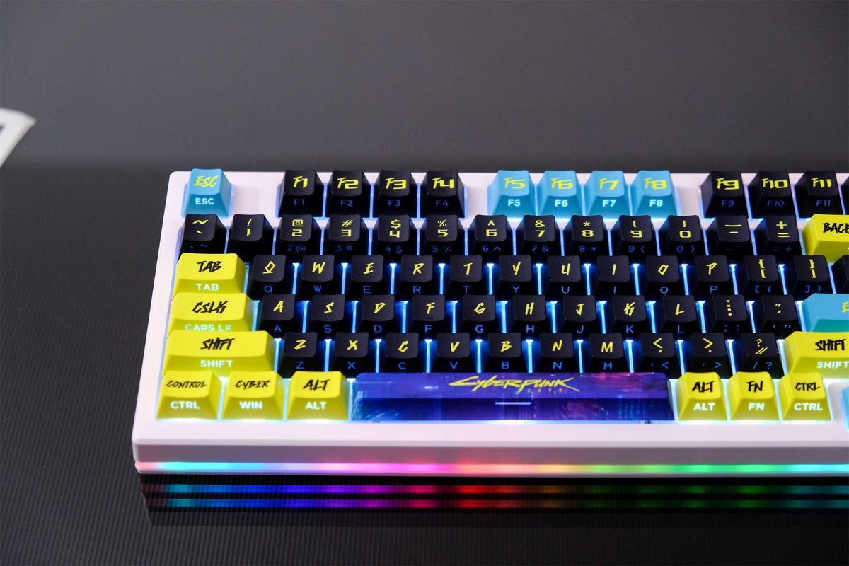 Cyber City Yellow PBT Keycaps - Diykeycap
