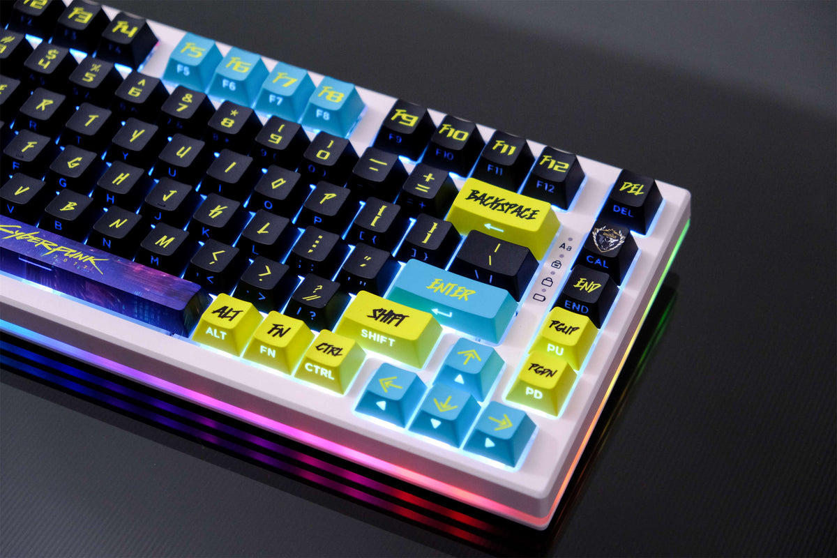 Cyber City Yellow PBT Keycaps - Diykeycap