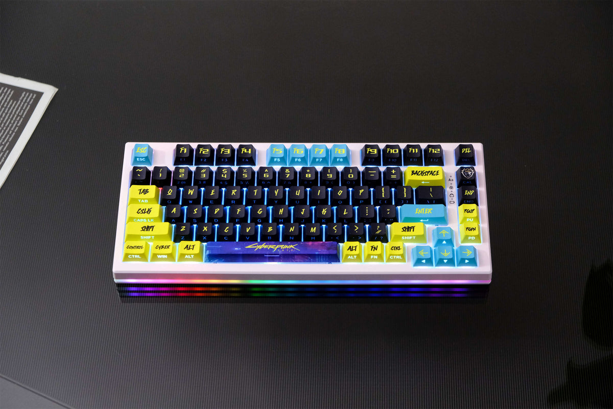 Cyber City Yellow PBT Keycaps - Diykeycap