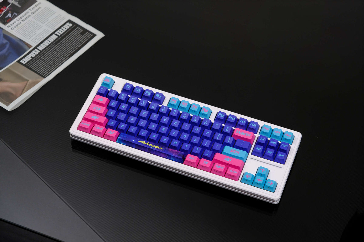 Cyber Neon PBT Keycaps - Diykeycap