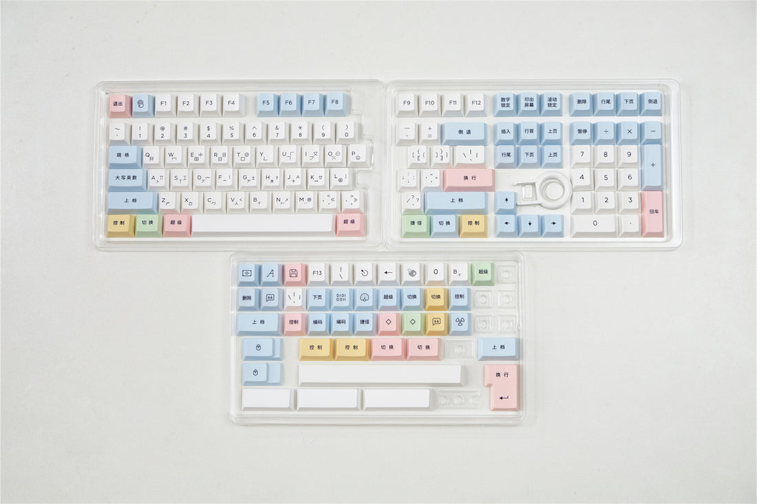 "Chalk" Theme PBT Keycaps - Chinese Functional Legends - Diykeycap
