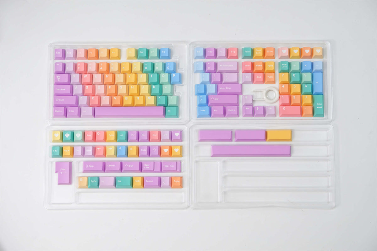 Pastel Gummy PBT Keycaps - Diykeycap