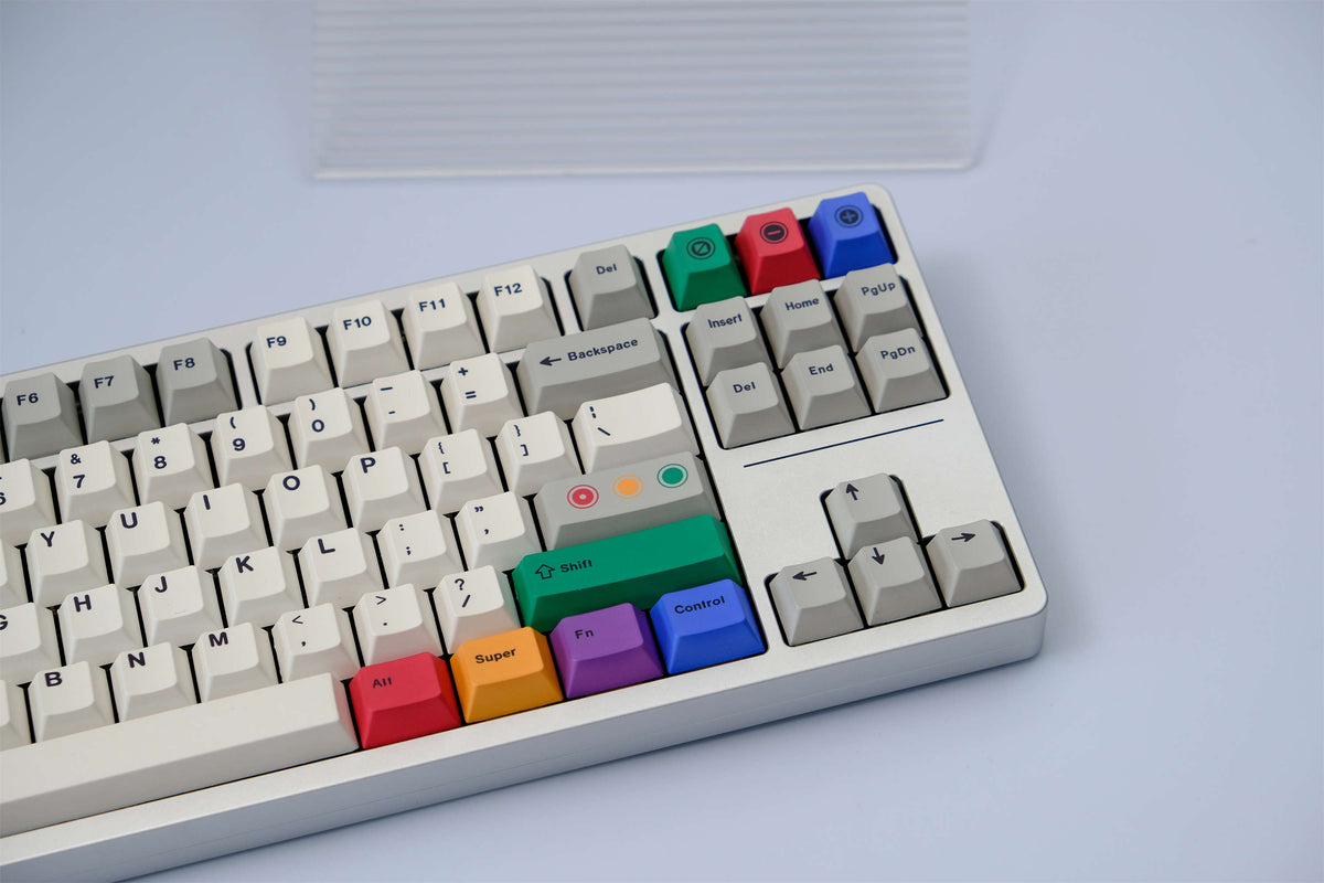 White Spectrum PBT Keycaps - Diykeycap