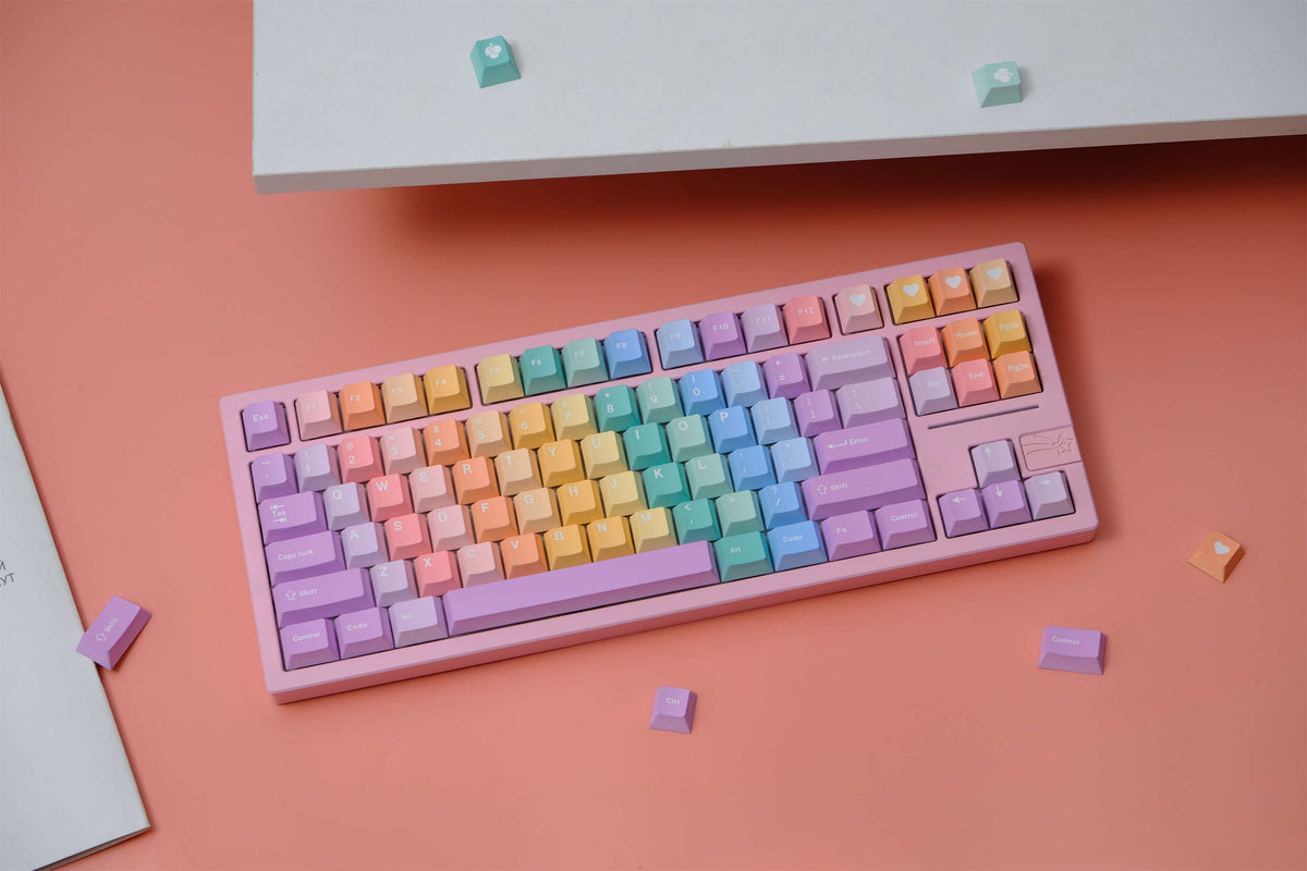 Pastel Gummy PBT Keycaps - Diykeycap