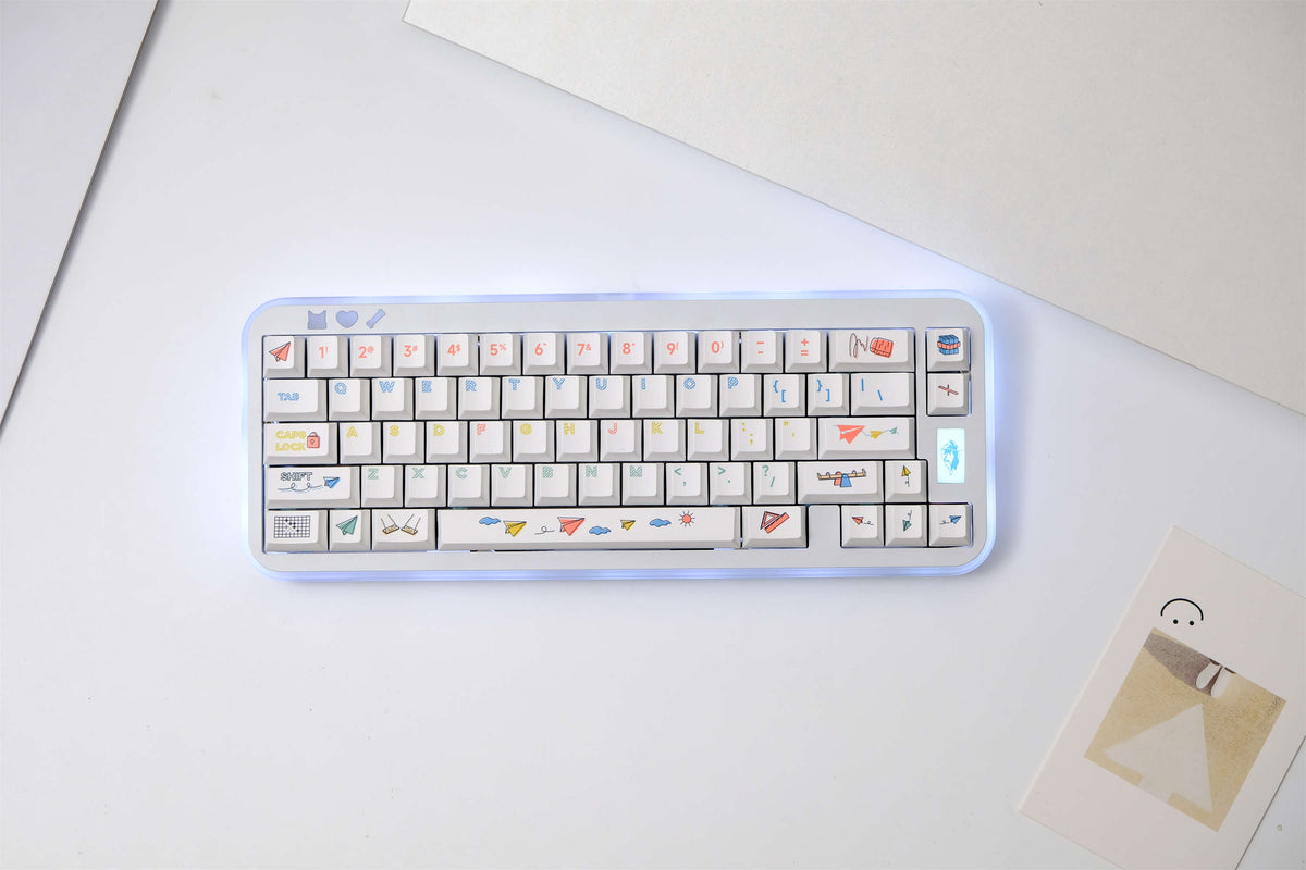 Paper Airplane PBT Keycaps - Diykeycap