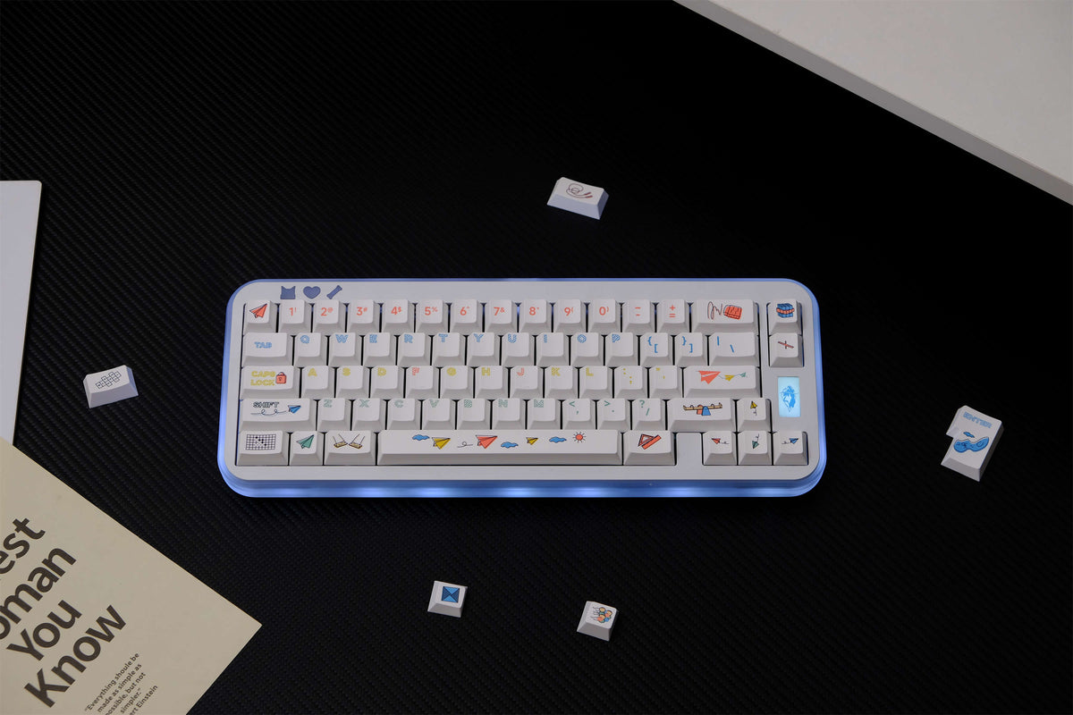 Paper Airplane PBT Keycaps - Diykeycap