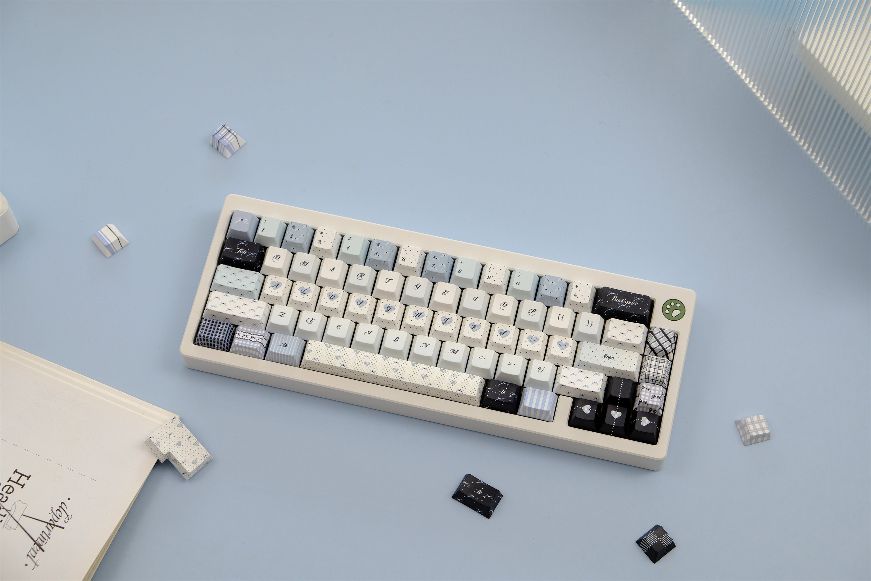 Blue Polka Dot Keycaps - Diykeycap