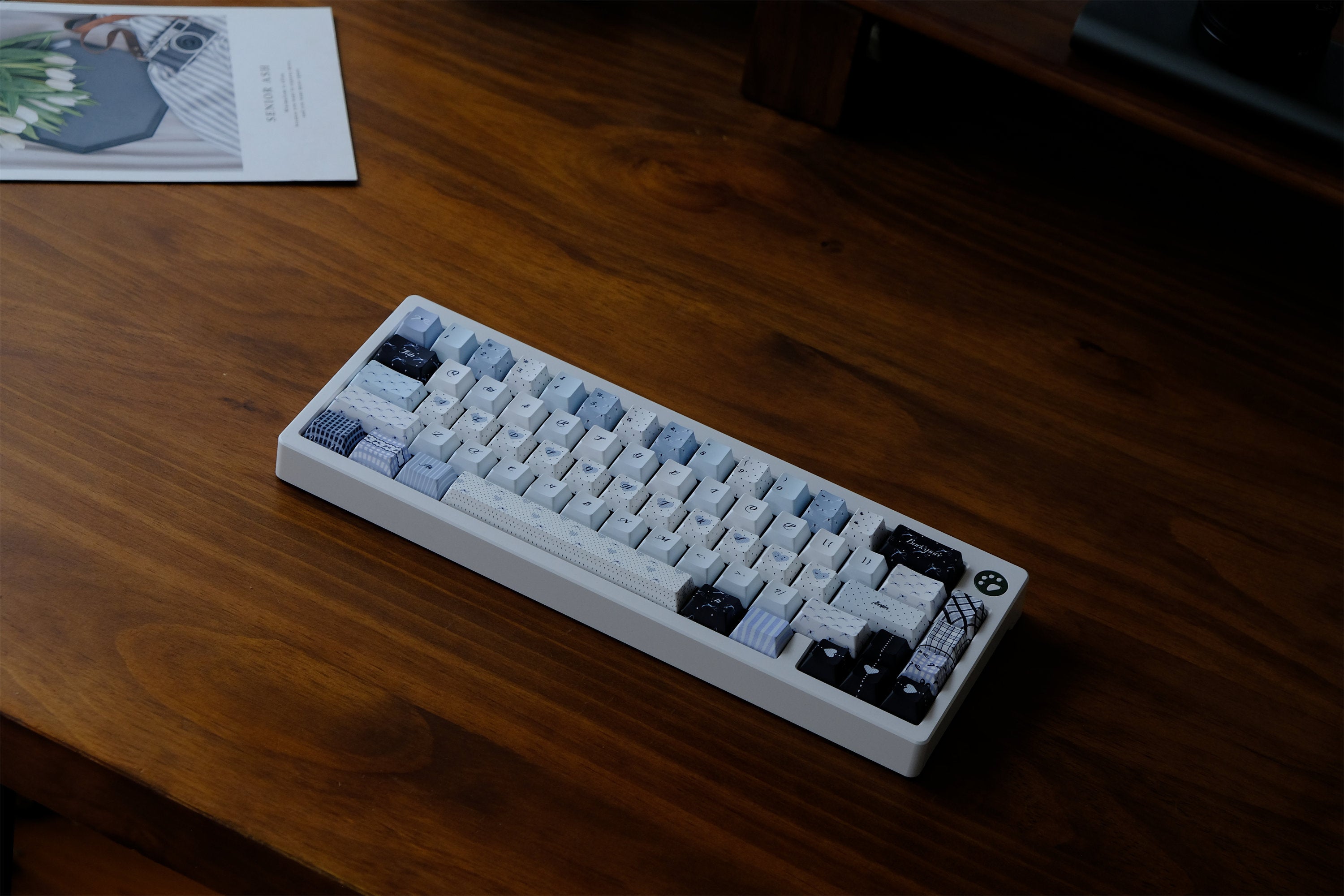 Blue Polka Dot Keycaps - Diykeycap