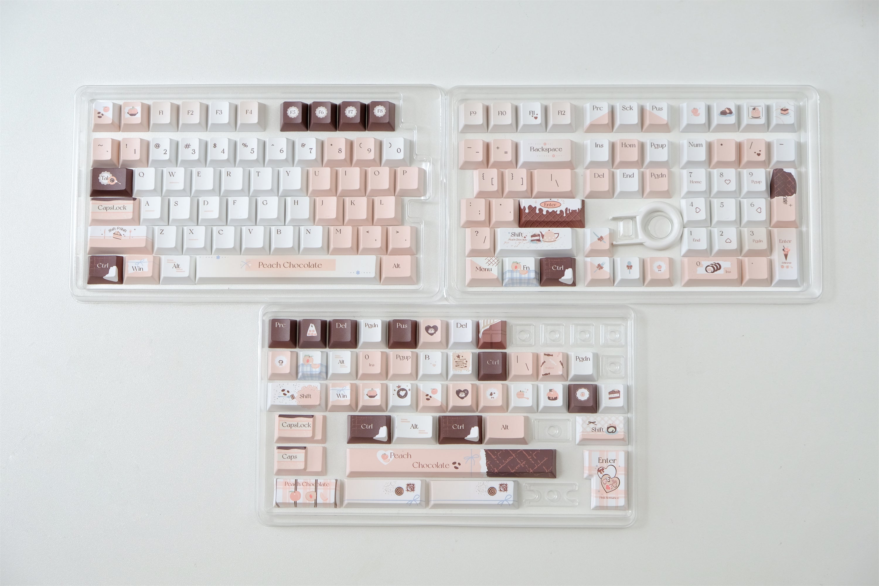 Peach Chocolate Keycaps - Diykeycap