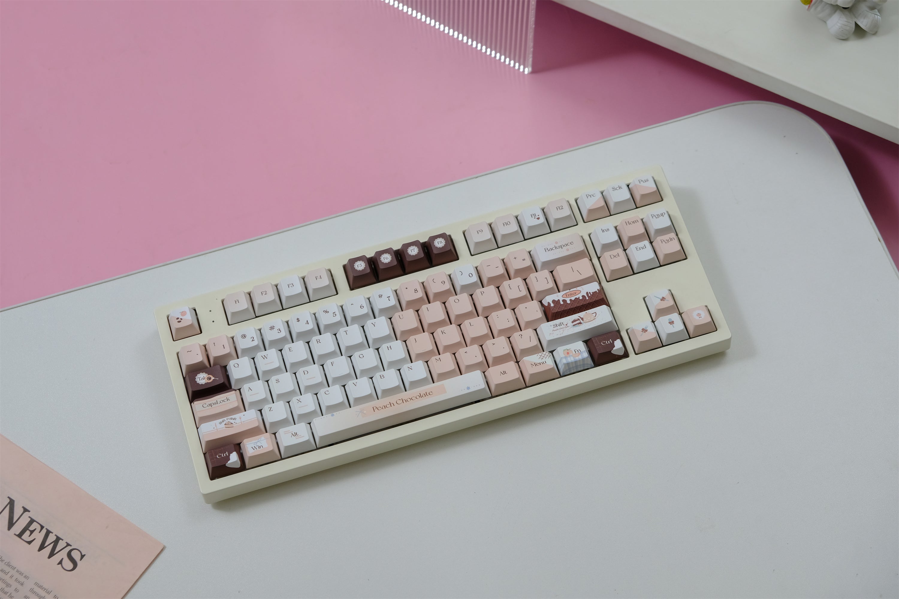 Peach Chocolate Keycaps - Diykeycap