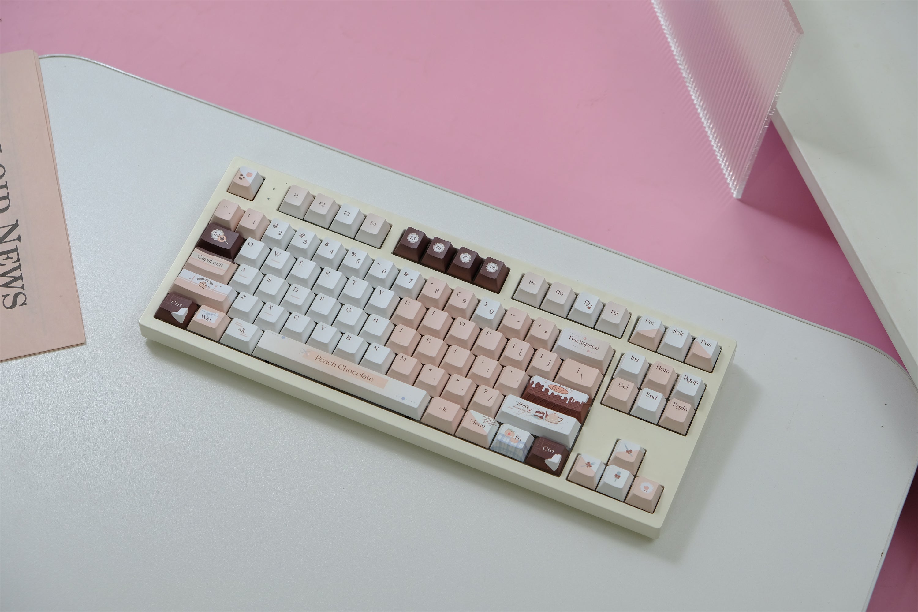 Peach Chocolate Keycaps - Diykeycap