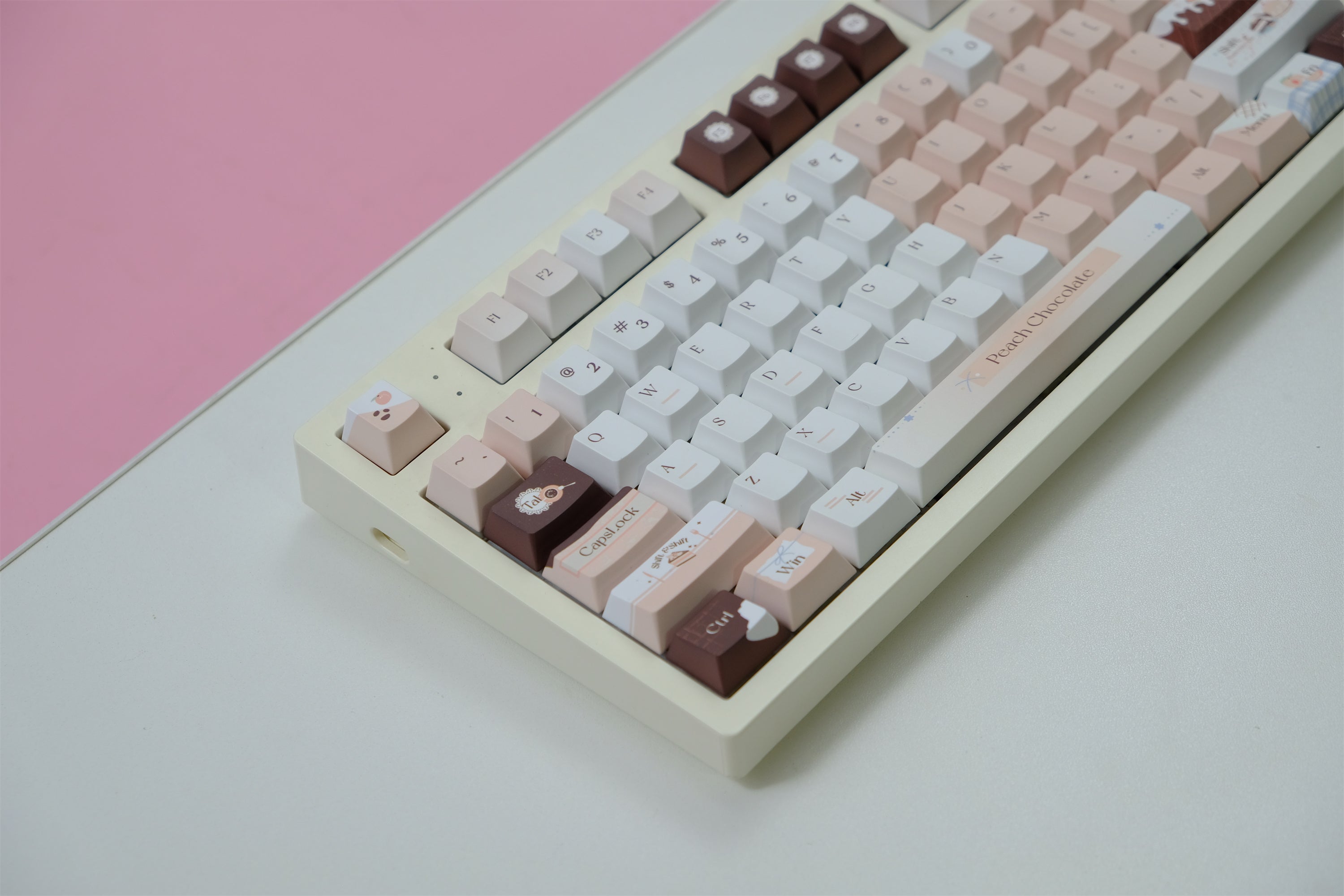 Peach Chocolate Keycaps - Diykeycap