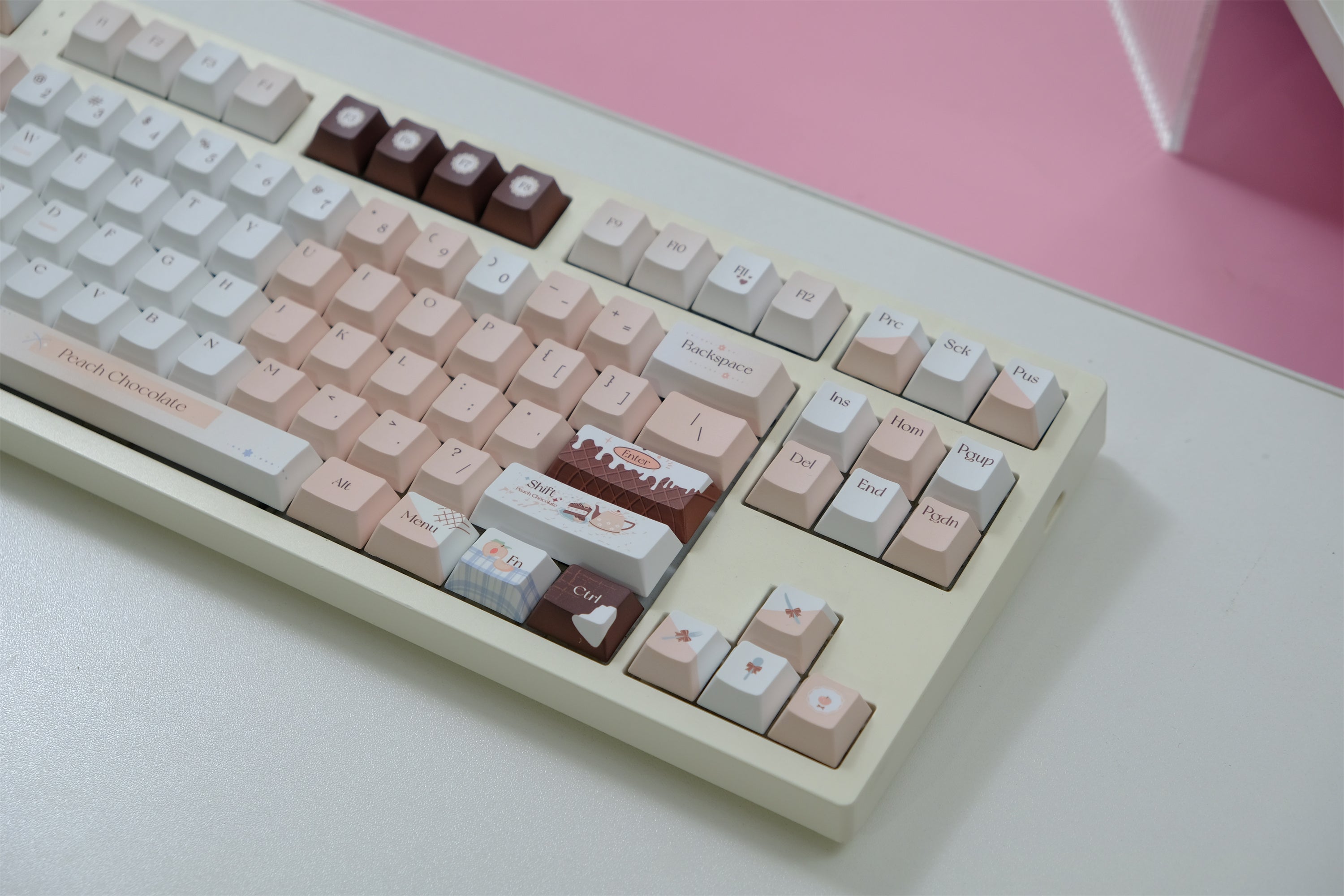 Peach Chocolate Keycaps - Diykeycap