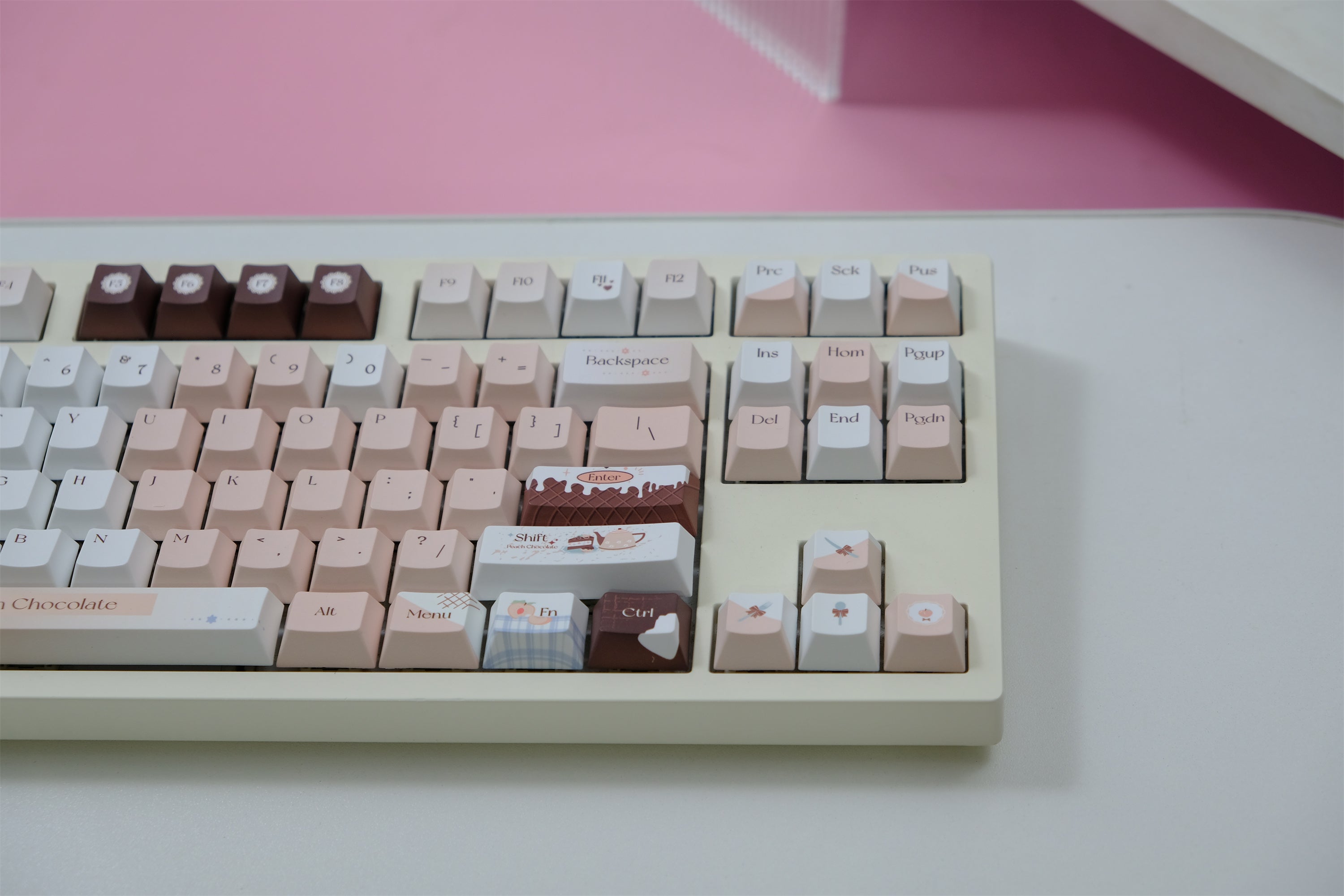 Peach Chocolate Keycaps - Diykeycap