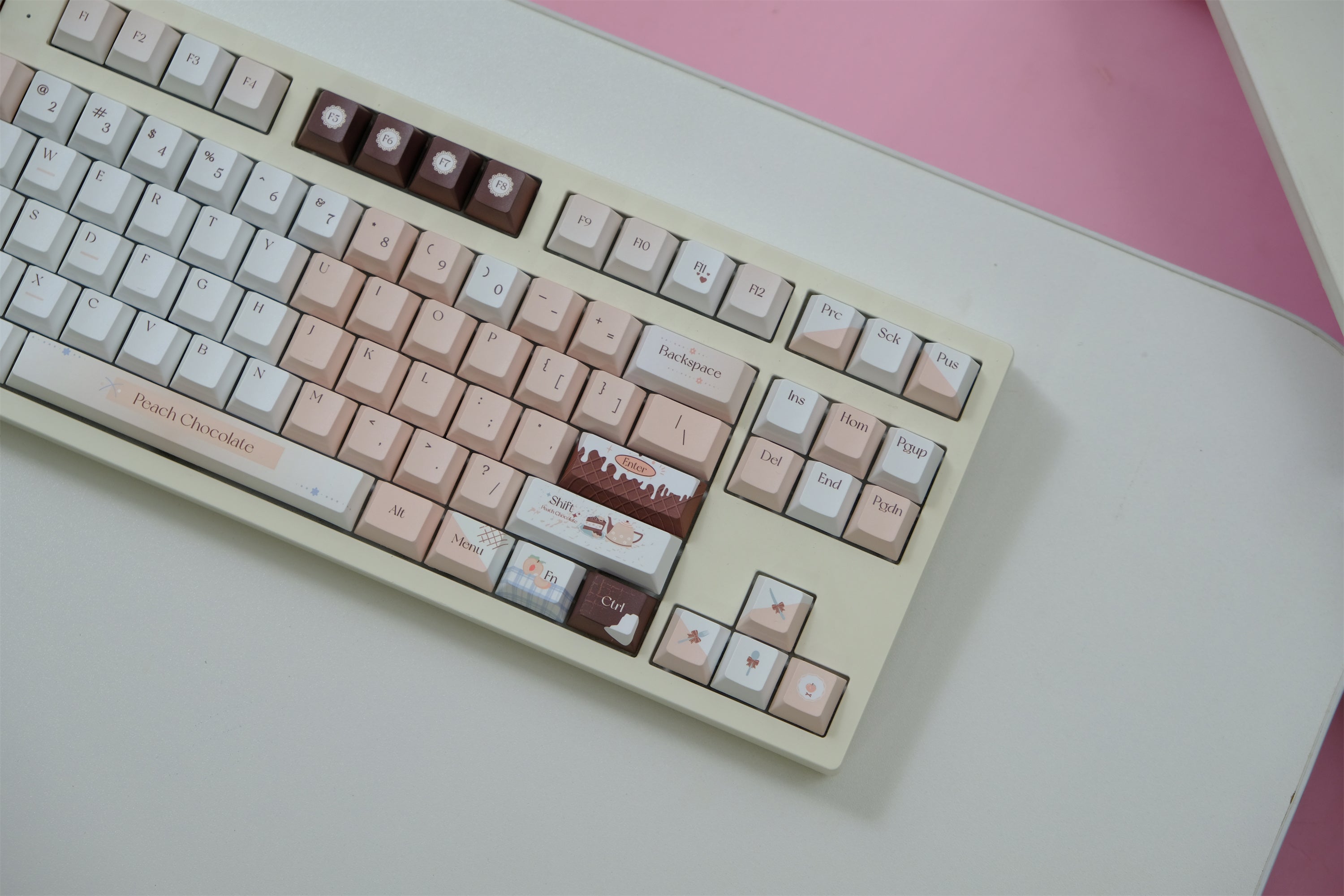 Peach Chocolate Keycaps - Diykeycap
