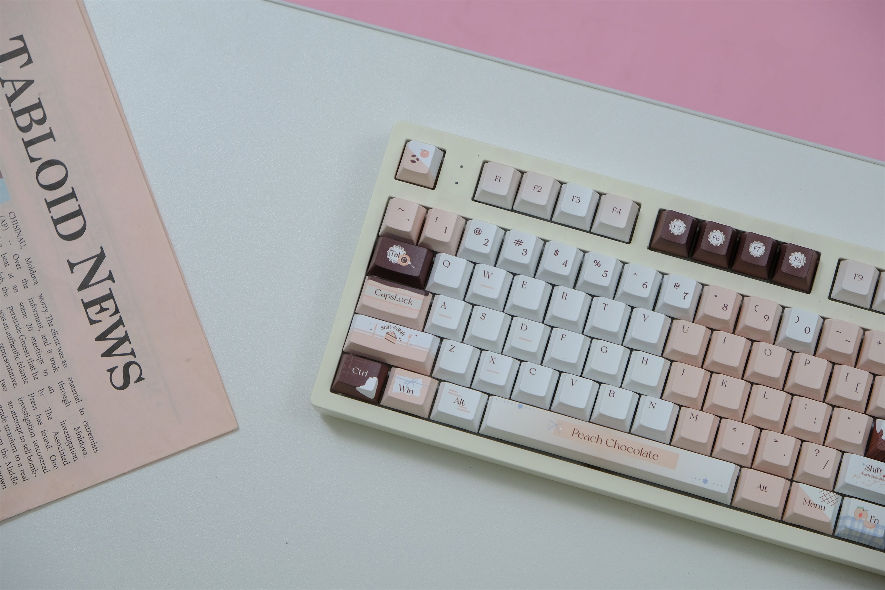 Peach Chocolate Keycaps - Diykeycap