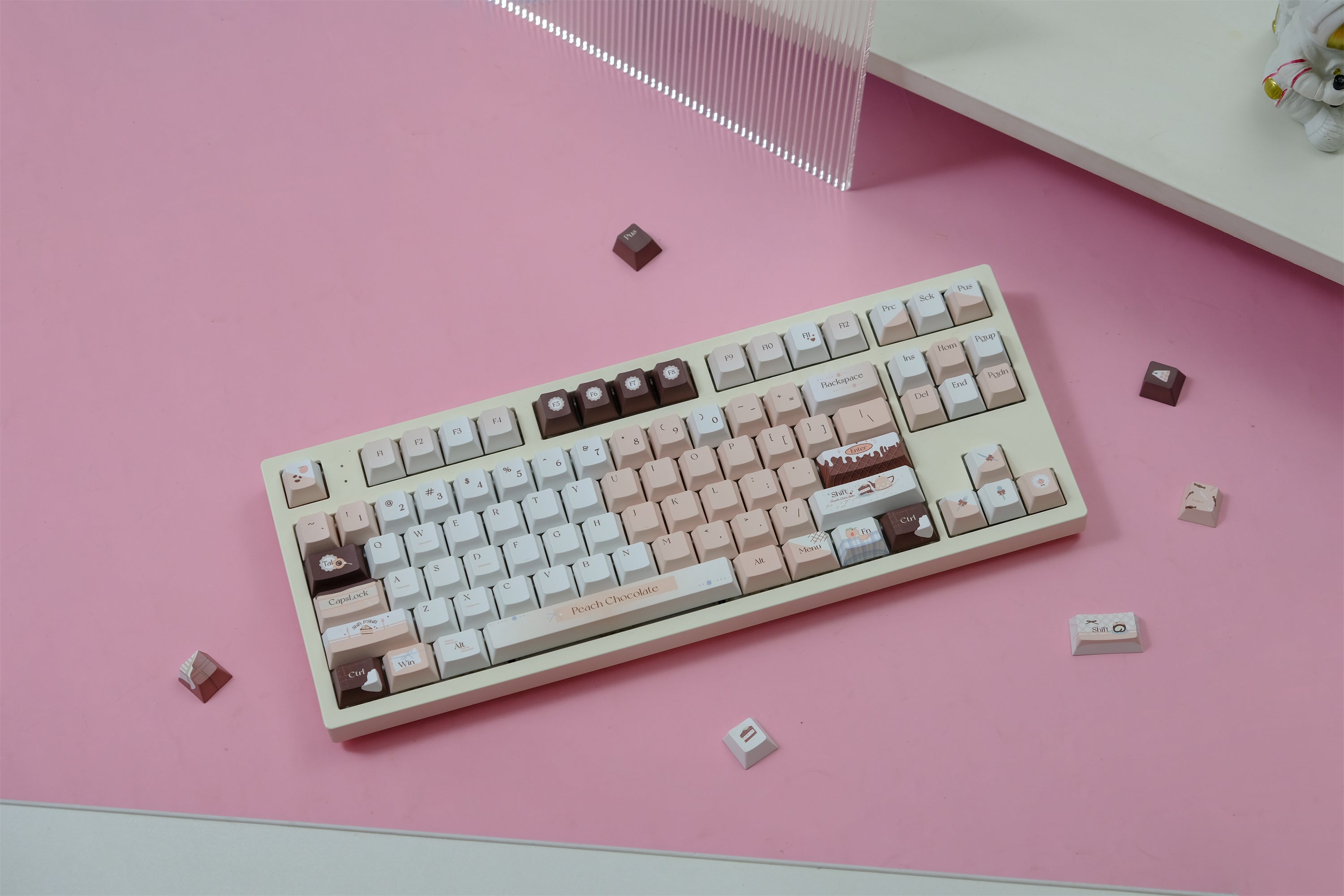 Peach Chocolate Keycaps - Diykeycap