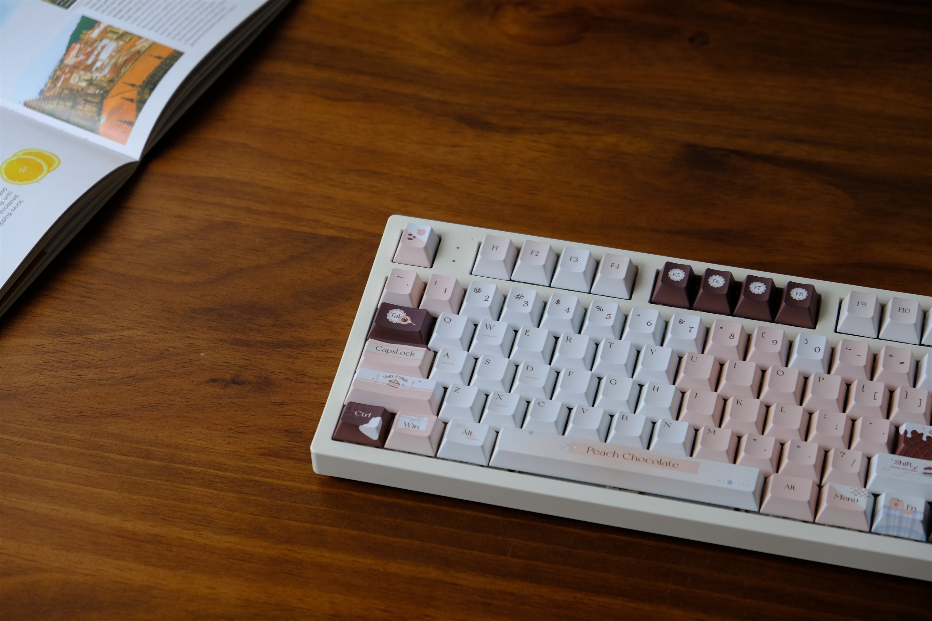 Peach Chocolate Keycaps - Diykeycap