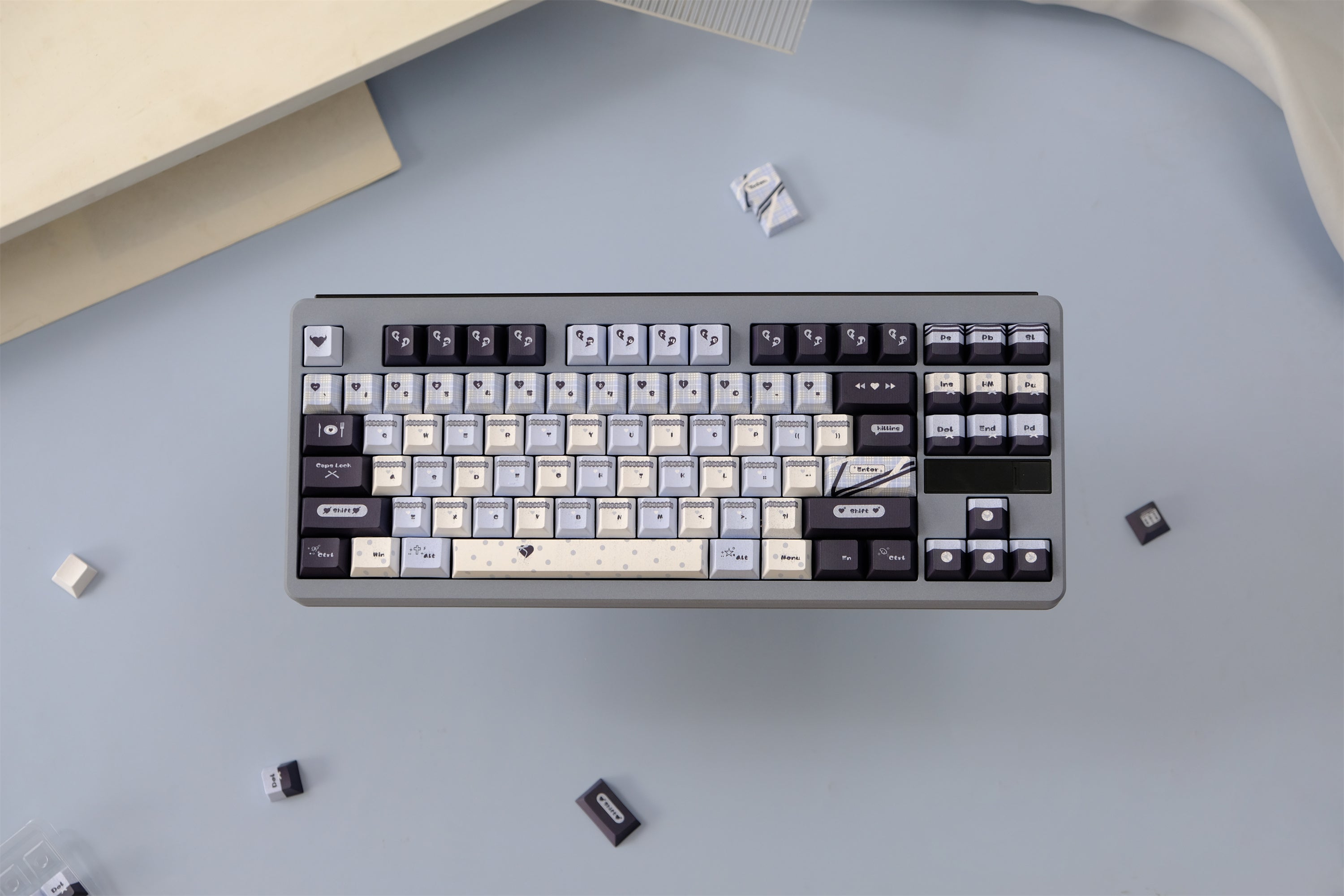 Blue Black Lace Keycaps - Diykeycap